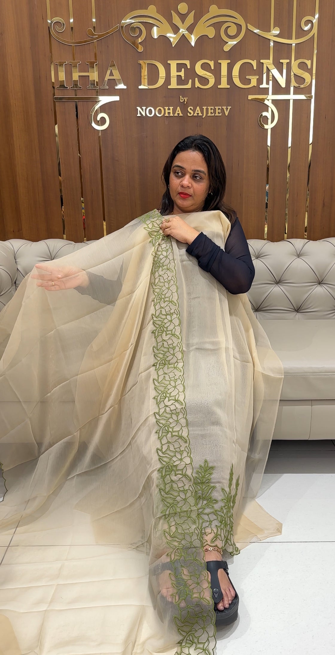 CHIFFON UNSTITCHED SALWAR SUITS - IHA 23423