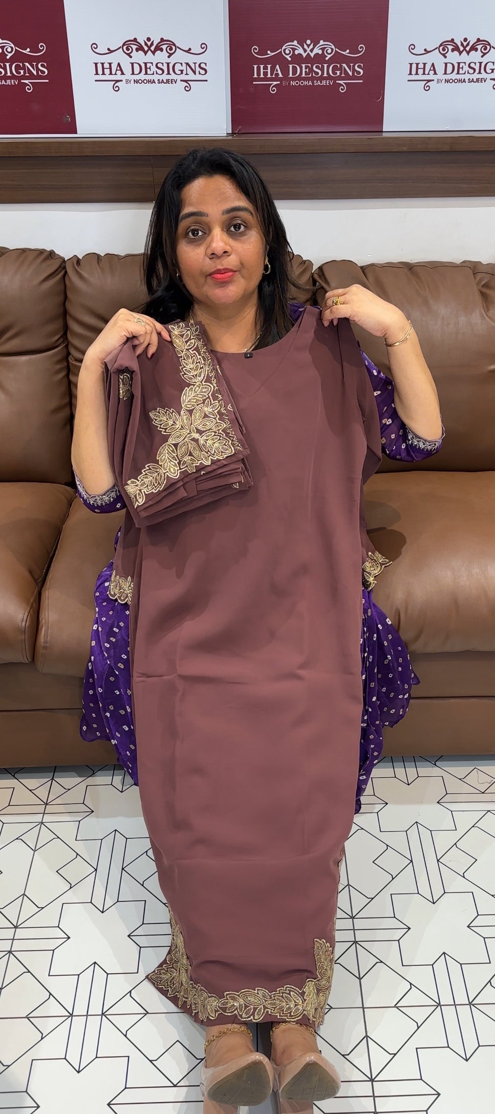 PARTY WEAR TOP, BOTTOM AND DUPATTA - IHA 25443