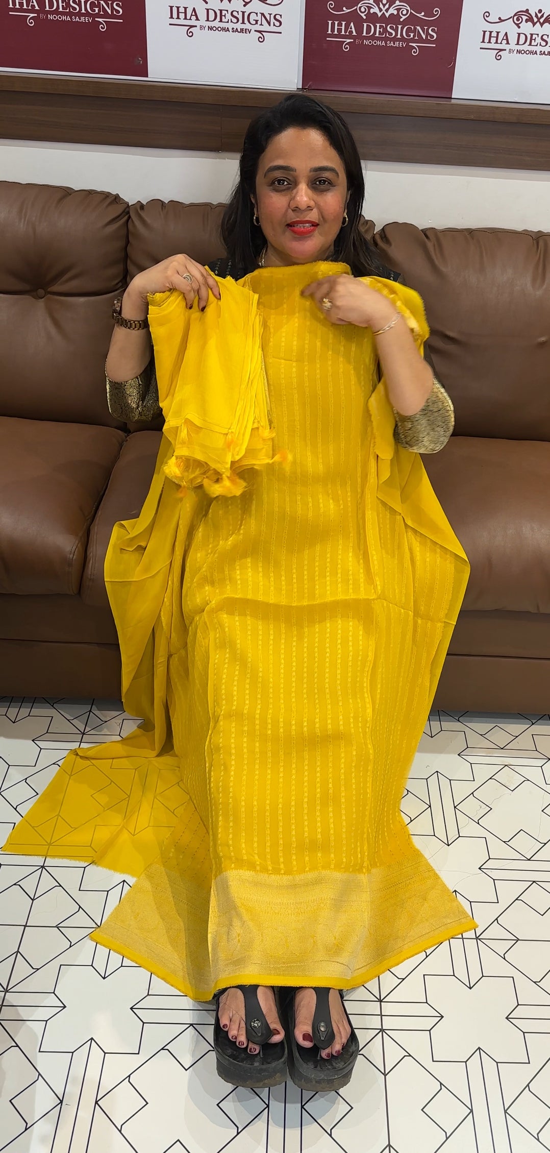 GEORGETTE BANARASI UNSTITCHED SALWAR SUITS - IHA 25475