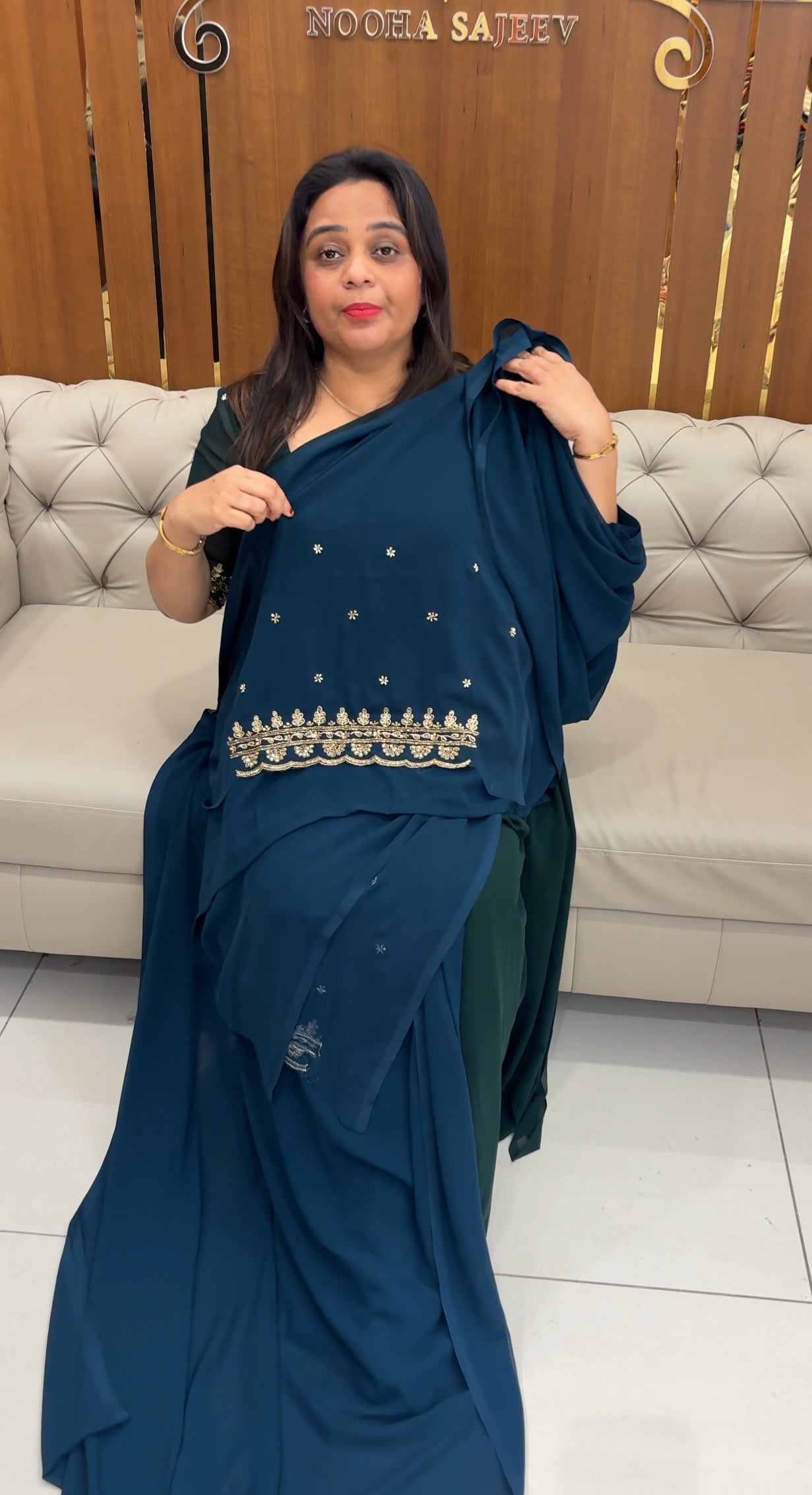 FAUX GEORGETTE SAREES - IHA 25709