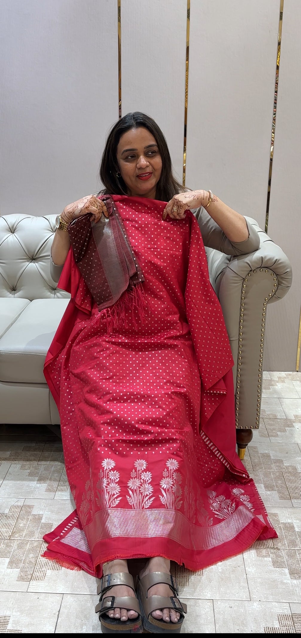 SEMI KATAN UNSTITCHED SALWAR SUITS - IHA 22967