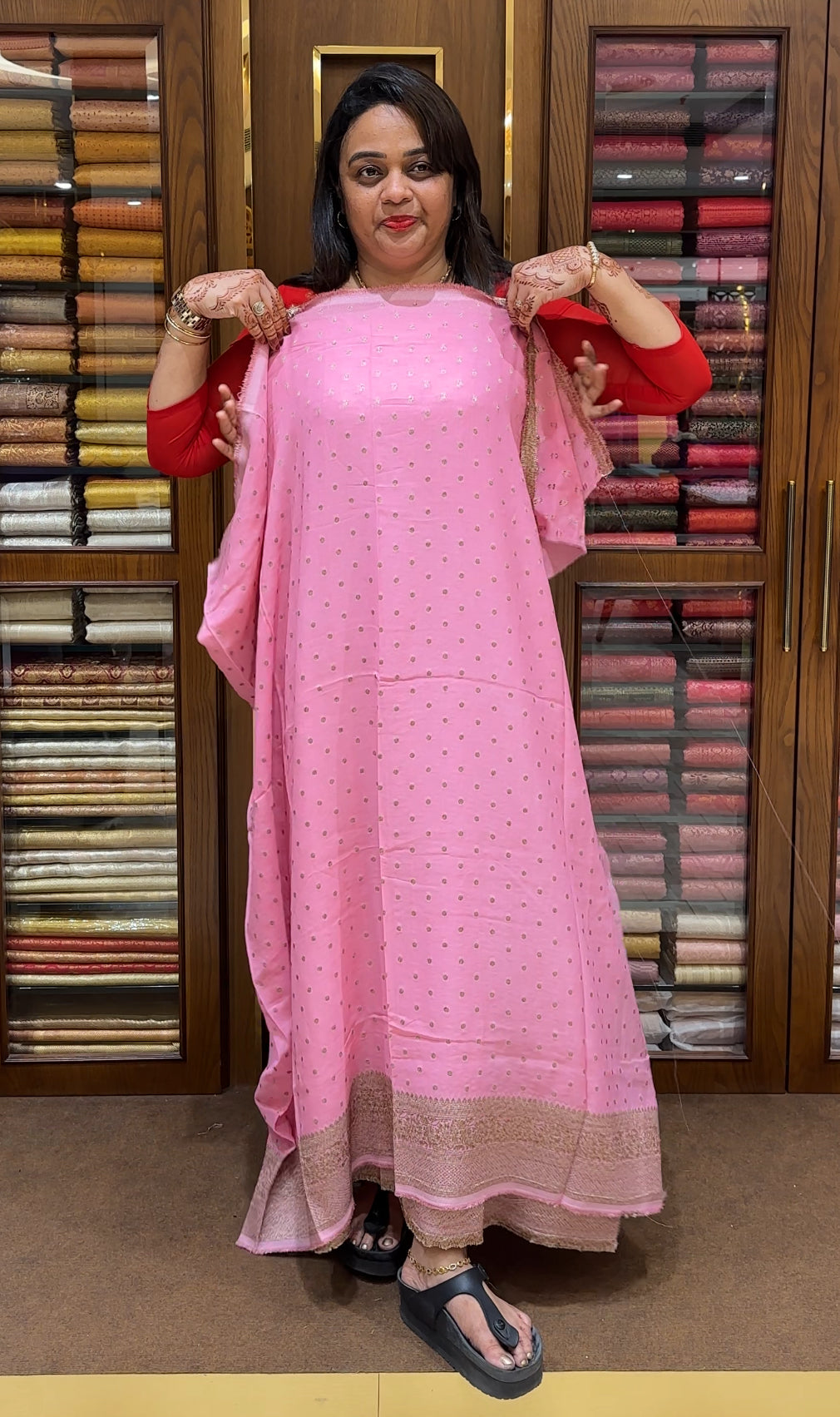 VISCOSE BANARASI UNSTITCHED SALWAR SUITS - IHA 23695