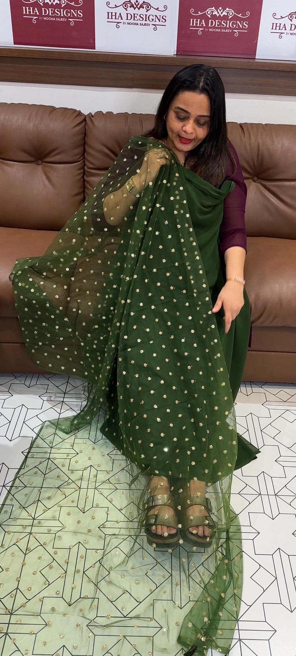 GEORGETTE UNSTITCHED SALWAR SUITS - IHA 23610