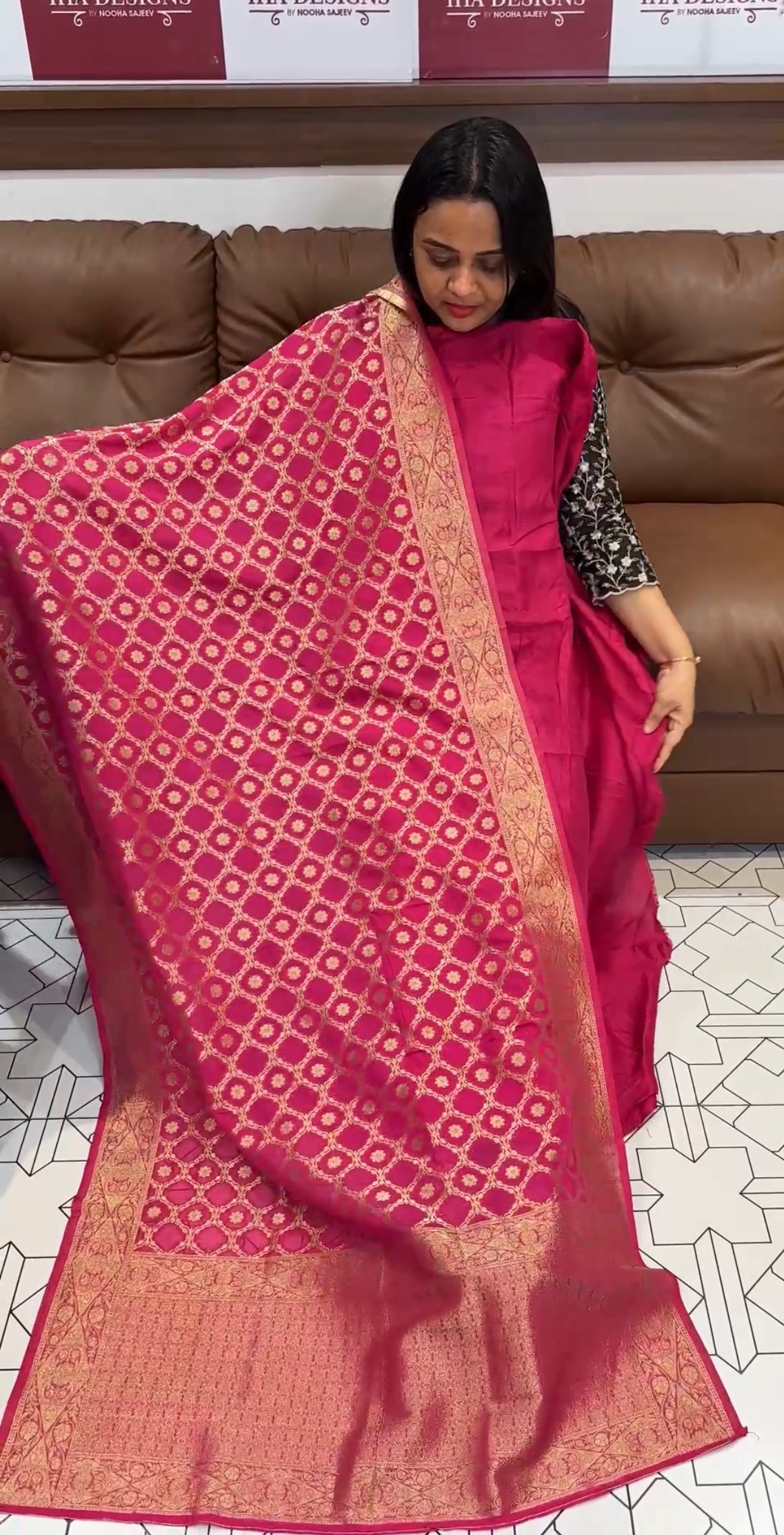 DOLA SILK UNSTITCHED SALWAR SUITS - IHA 22357