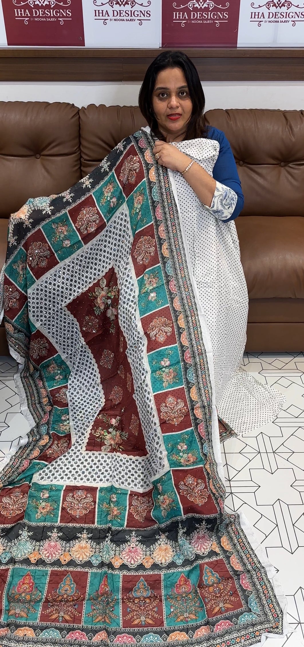 CRAPE SILK UNSTITCHED SALWAR SUITS - IHA 25111