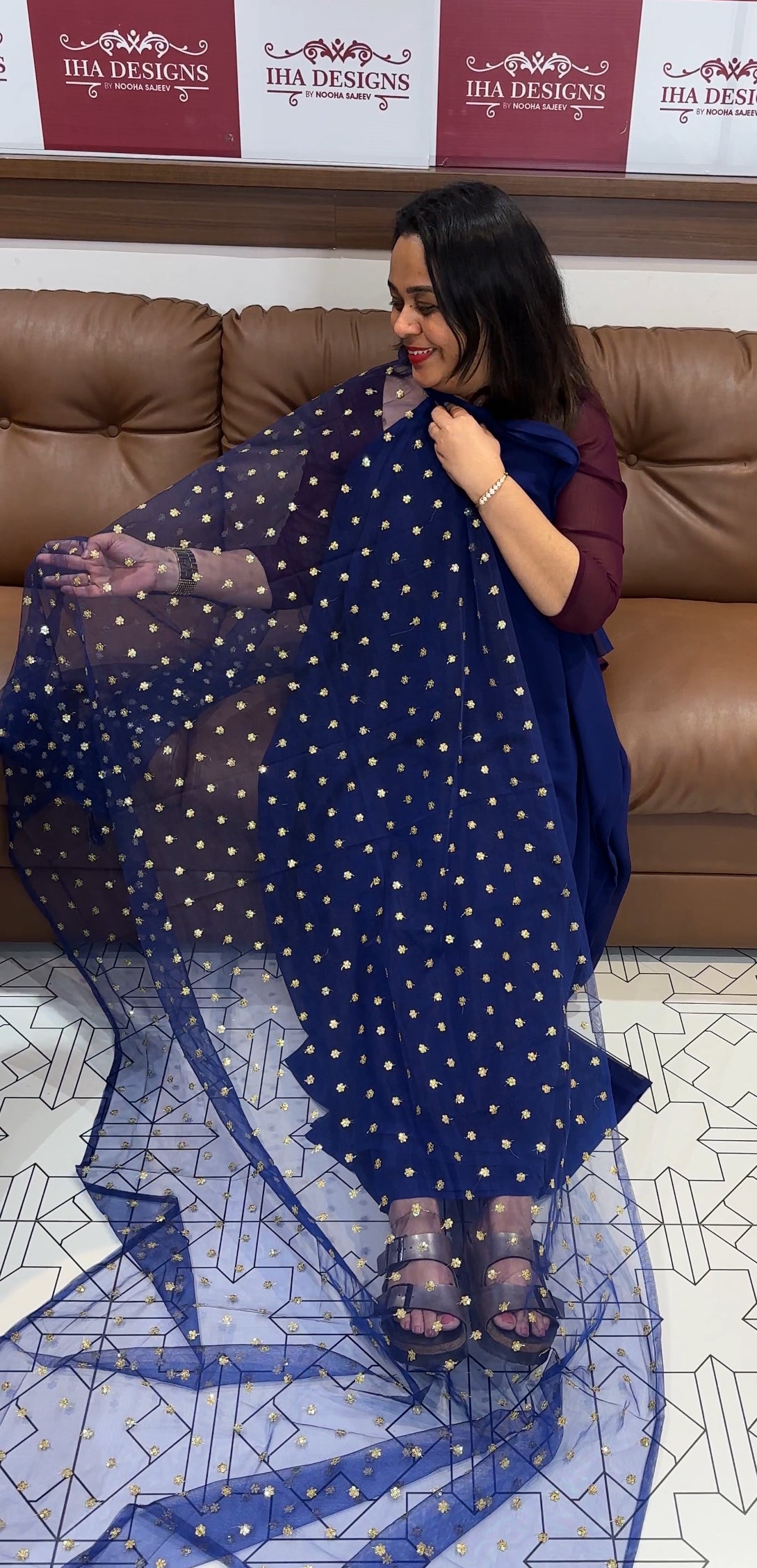 GEORGETTE UNSTITCHED SALWAR SUITS - IHA 23610