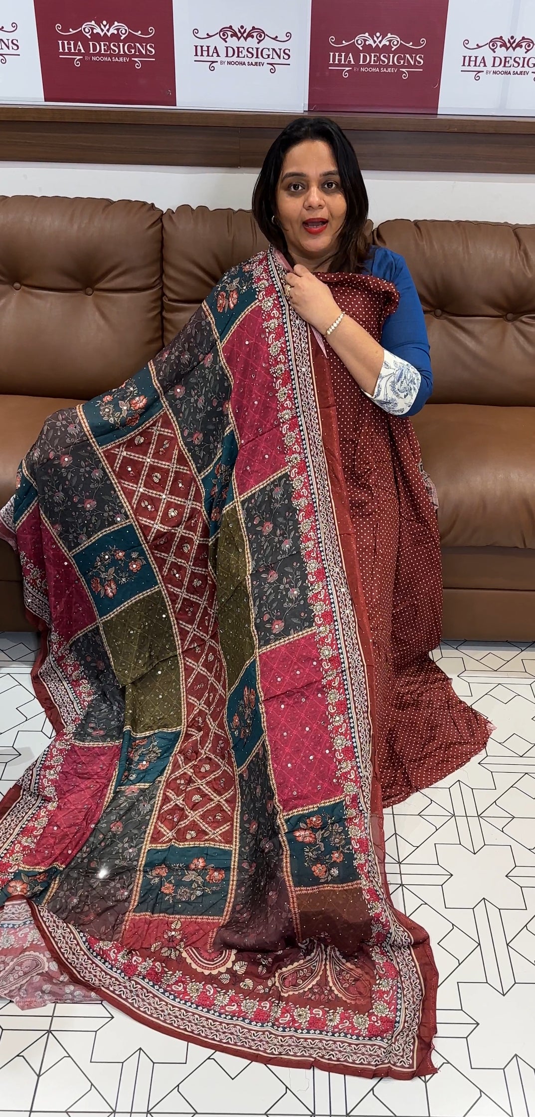 CRAPE SILK UNSTITCHED SALWAR SUITS - IHA 25111