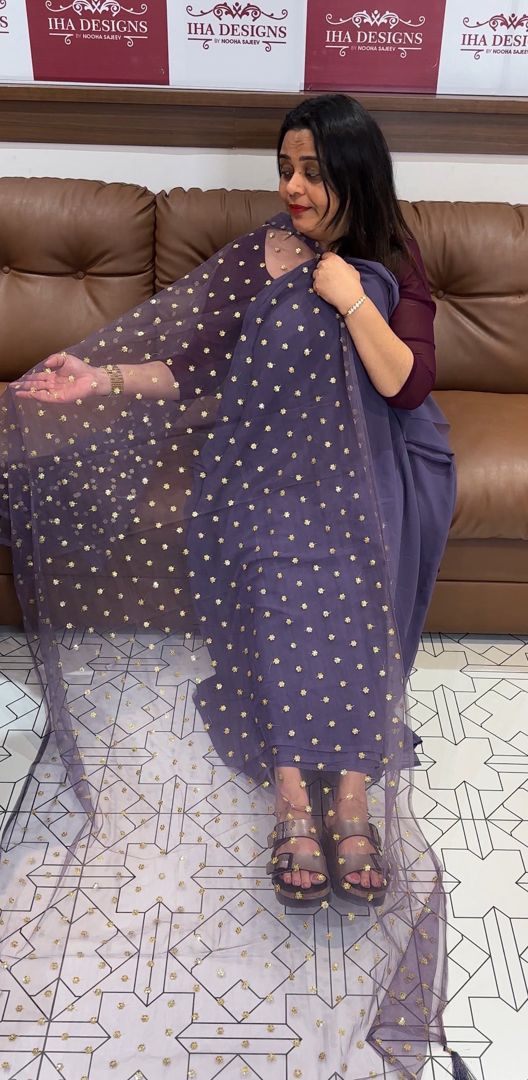 GEORGETTE UNSTITCHED SALWAR SUITS - IHA 23610