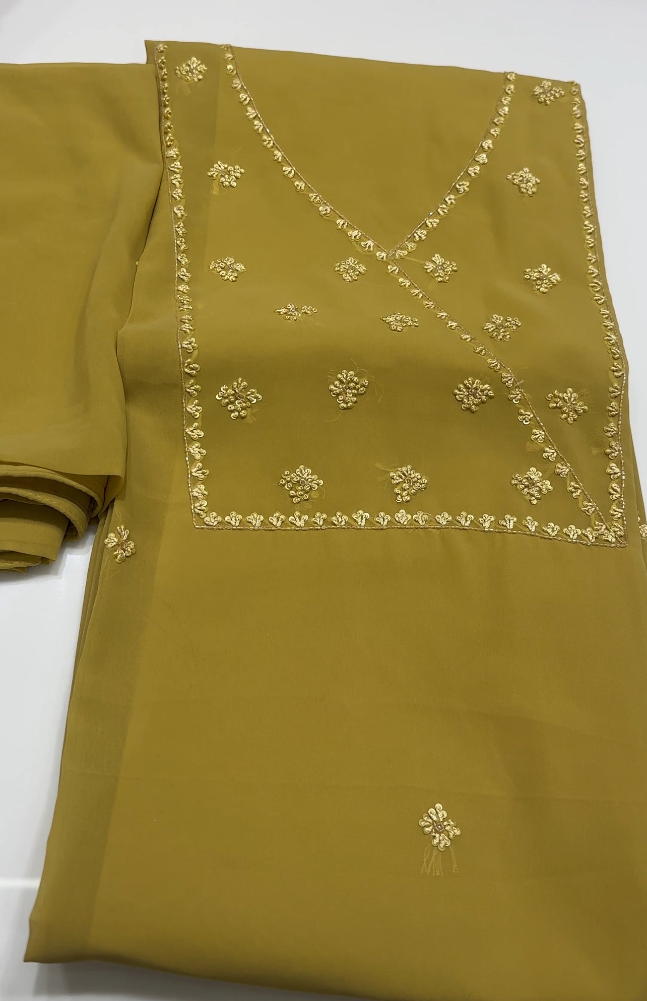 FAUX GEORGETTE UNSTITCHED SALWAR SUITS - IHA 22990