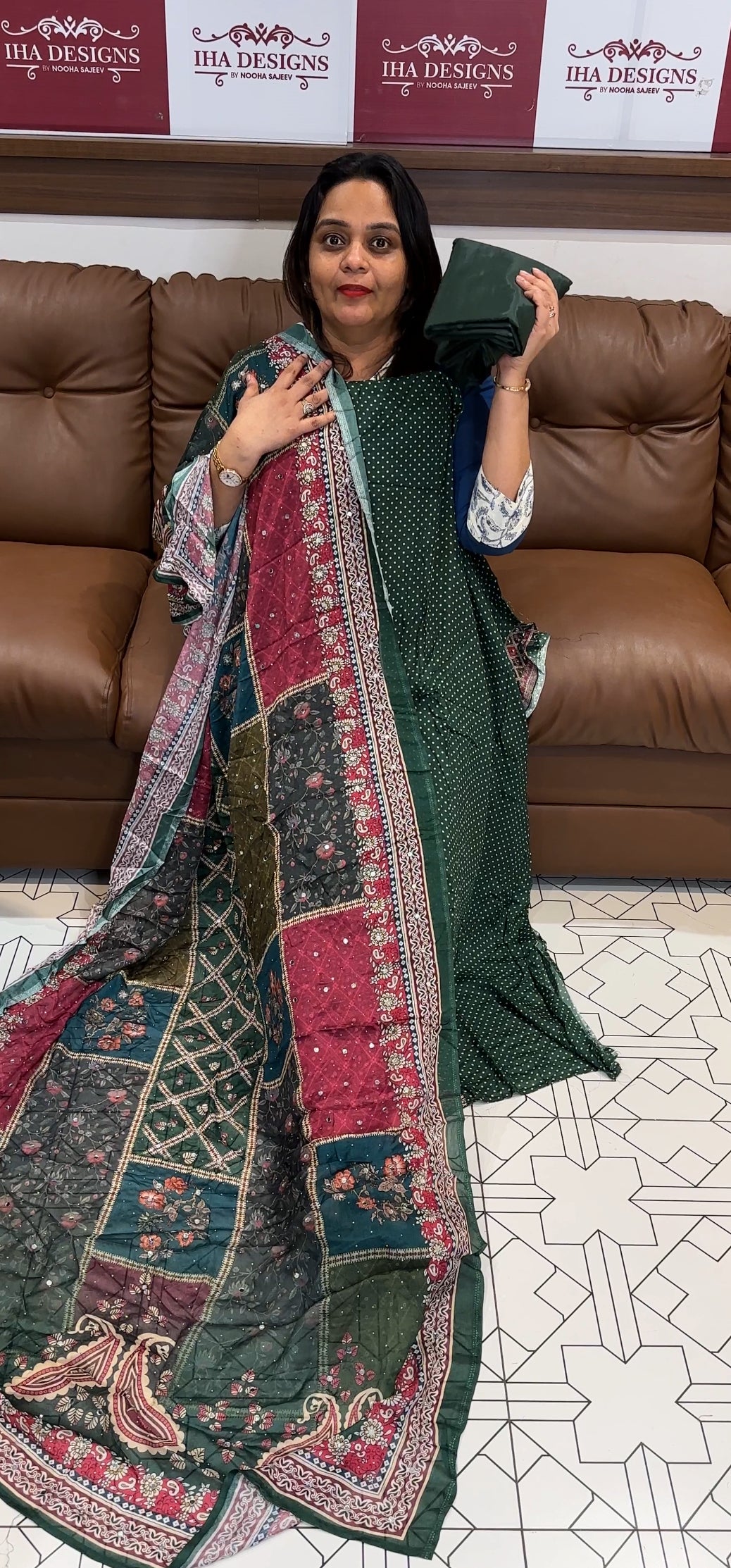 CRAPE SILK UNSTITCHED SALWAR SUITS - IHA 25111
