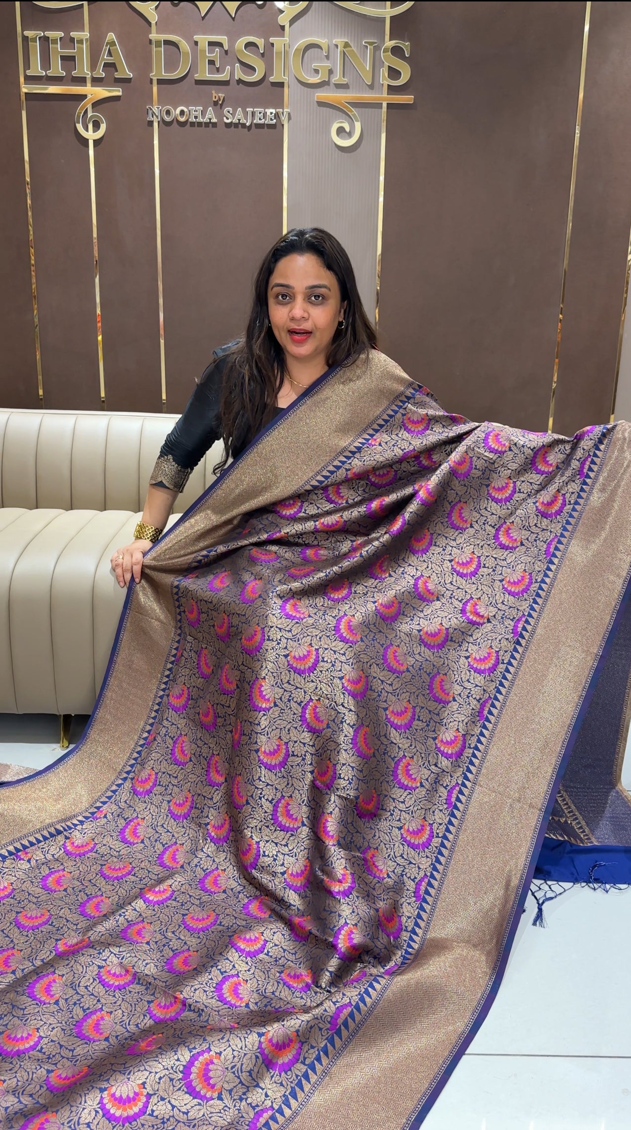 DESIGNER SEMI KATAN SAREES - IHA 22870