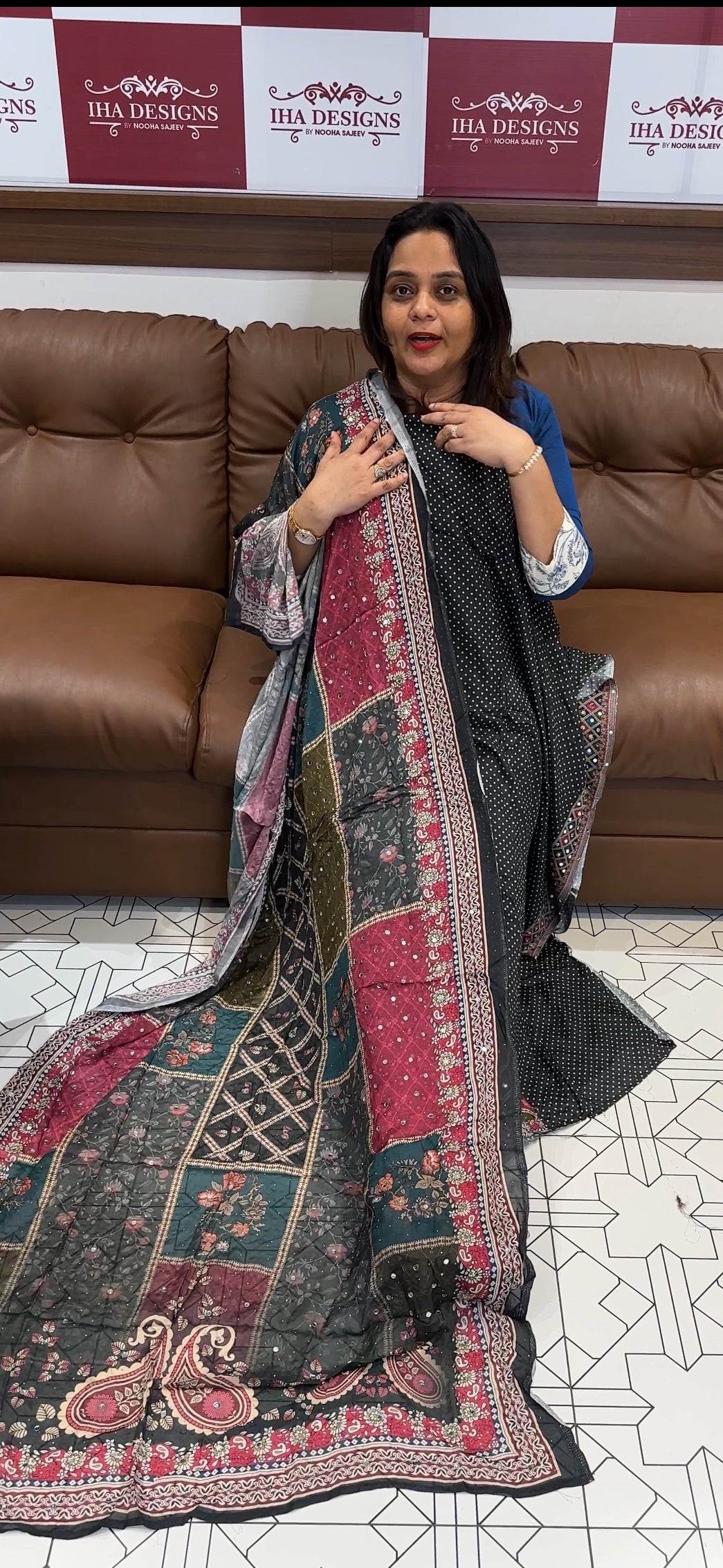 CRAPE SILK UNSTITCHED SALWAR SUITS - IHA 25111