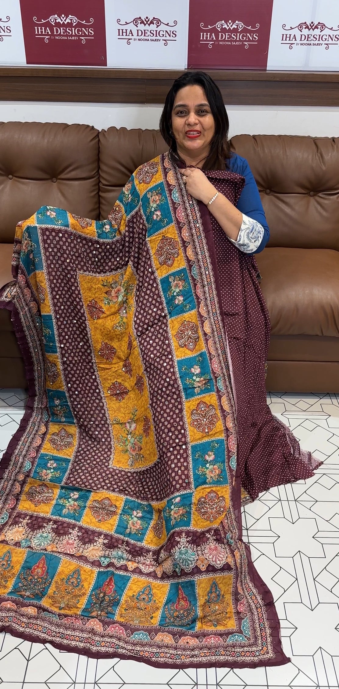 CRAPE SILK UNSTITCHED SALWAR SUITS - IHA 25111