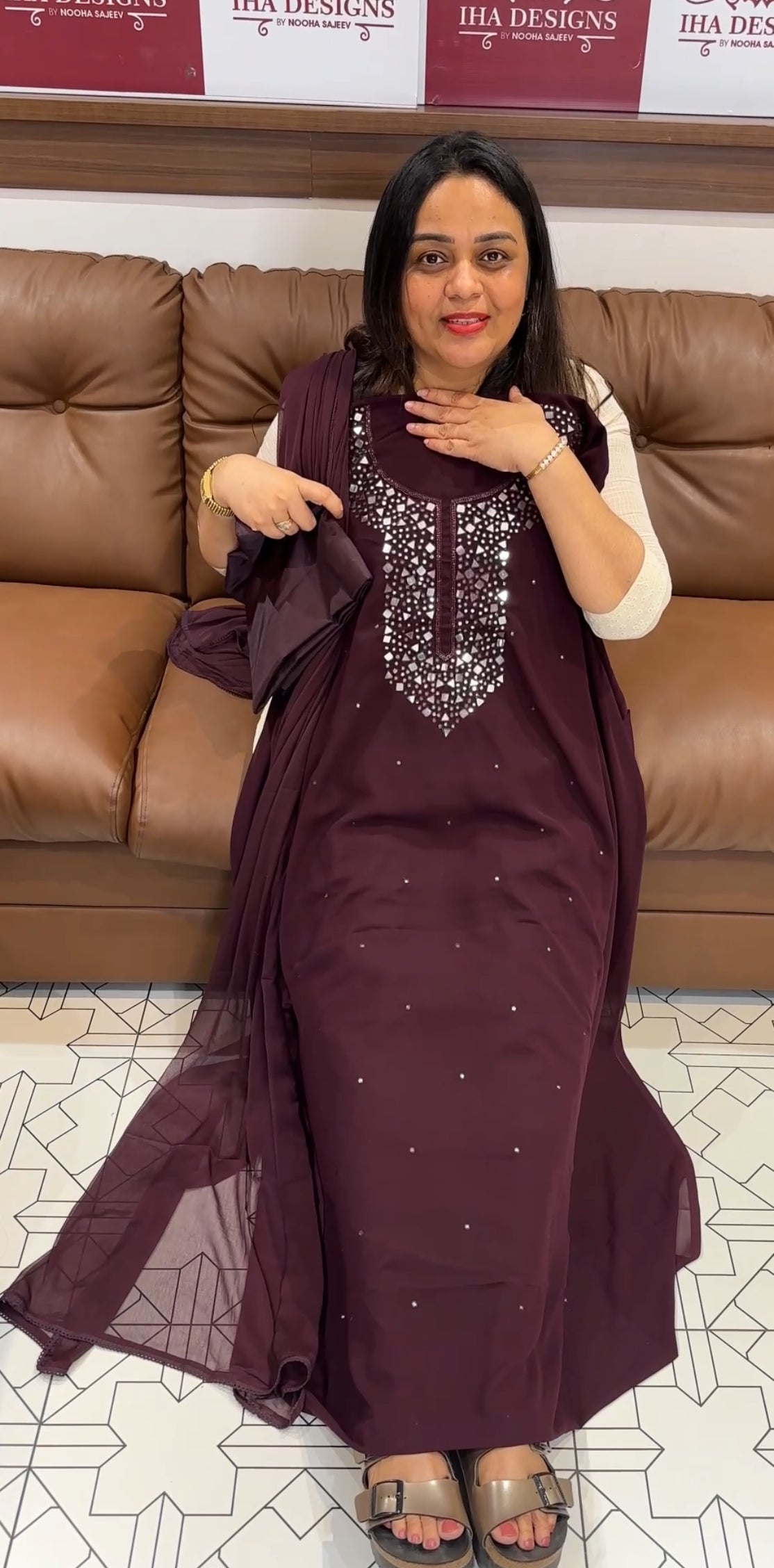 GEORGETTE UNSTITCHED SALWAR SUITS - IHA 23284