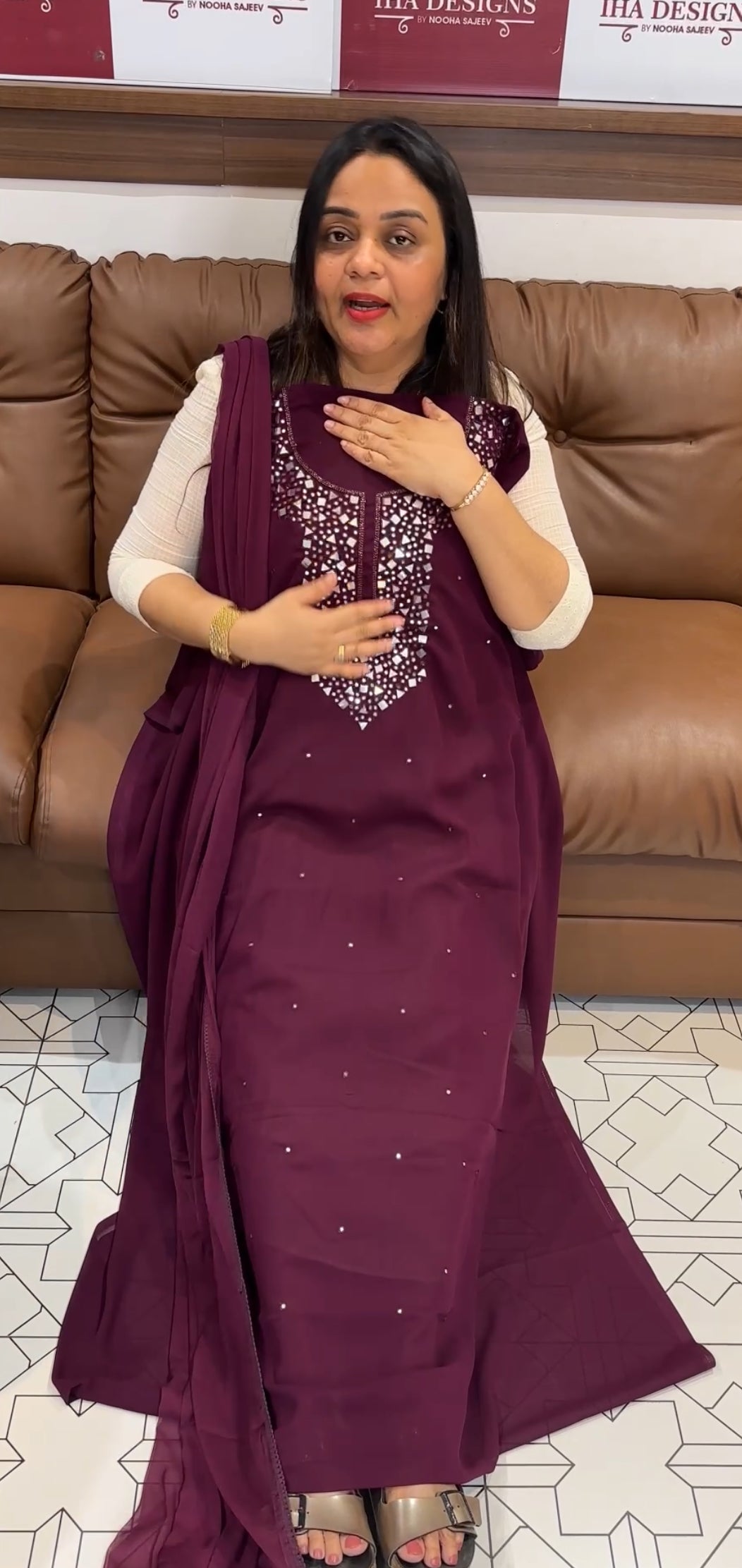 GEORGETTE UNSTITCHED SALWAR SUITS - IHA 23284