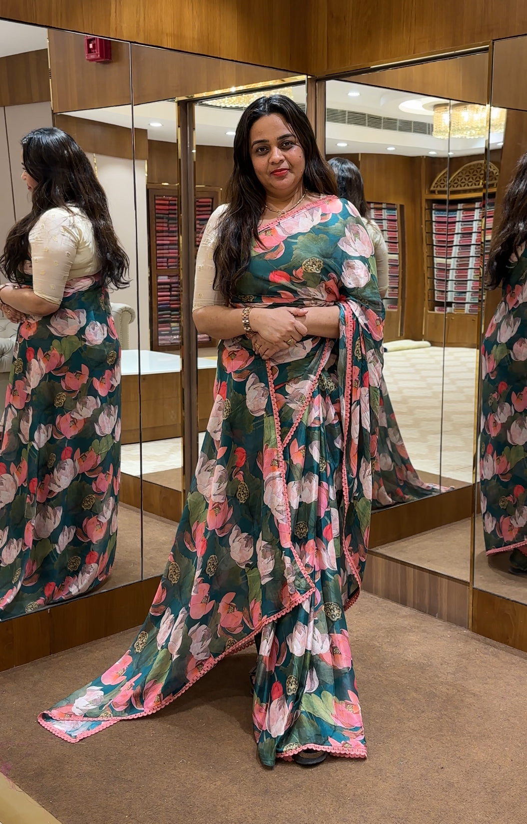 MANJU WARRIER SAREES - IHA 25667