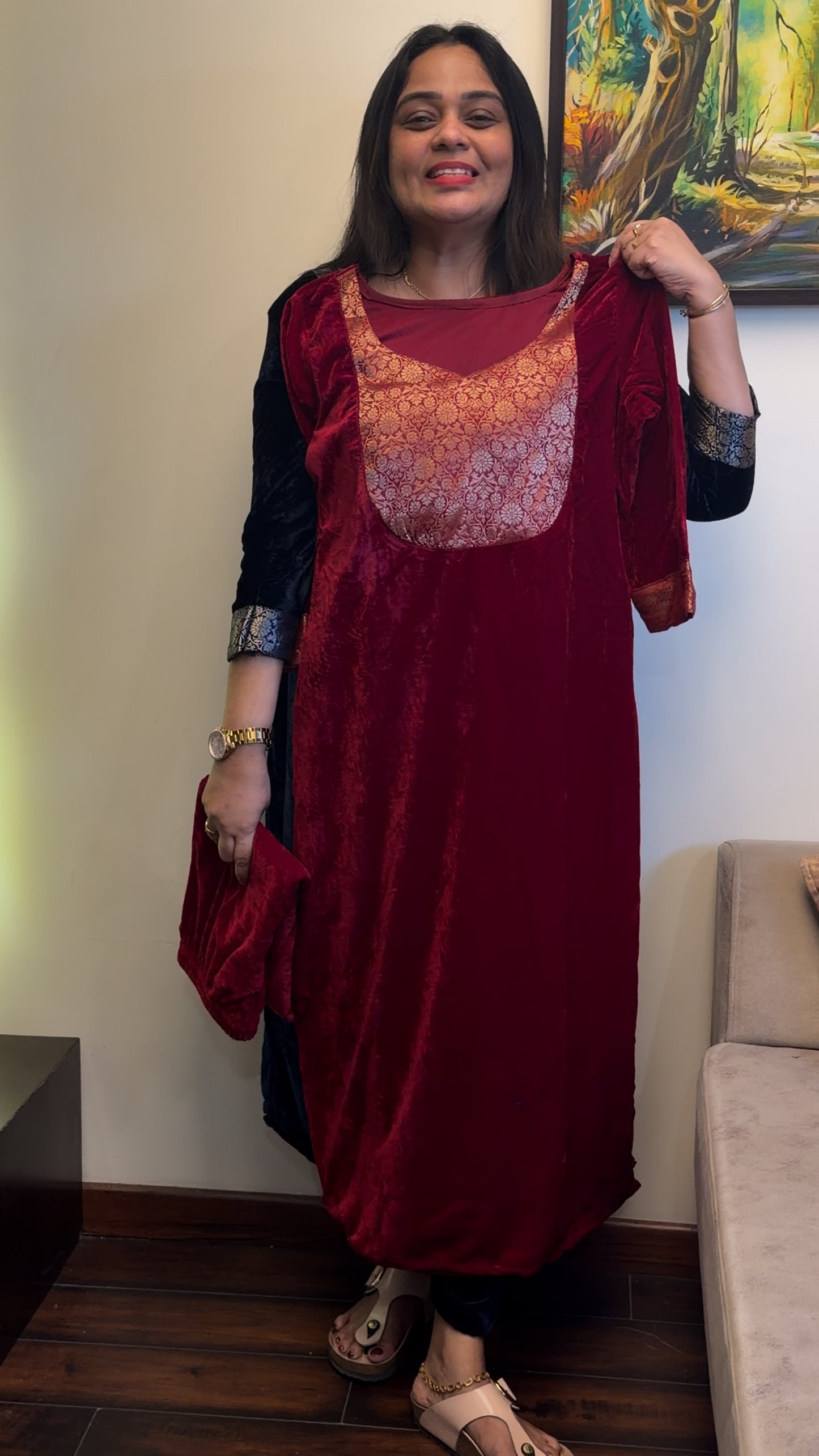 FORWARD VELVET TOP AND BOTTOM - IHA 29370