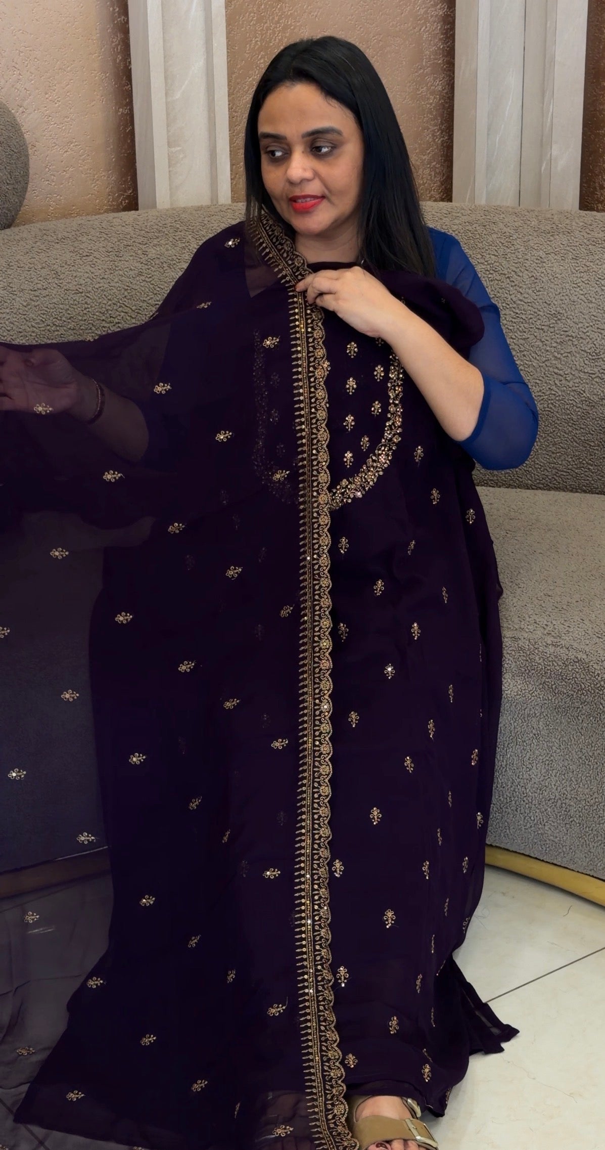 FORWARD FAUX GEORGETTE UNSTITCHED SALWAR SUITS - IHA 32528