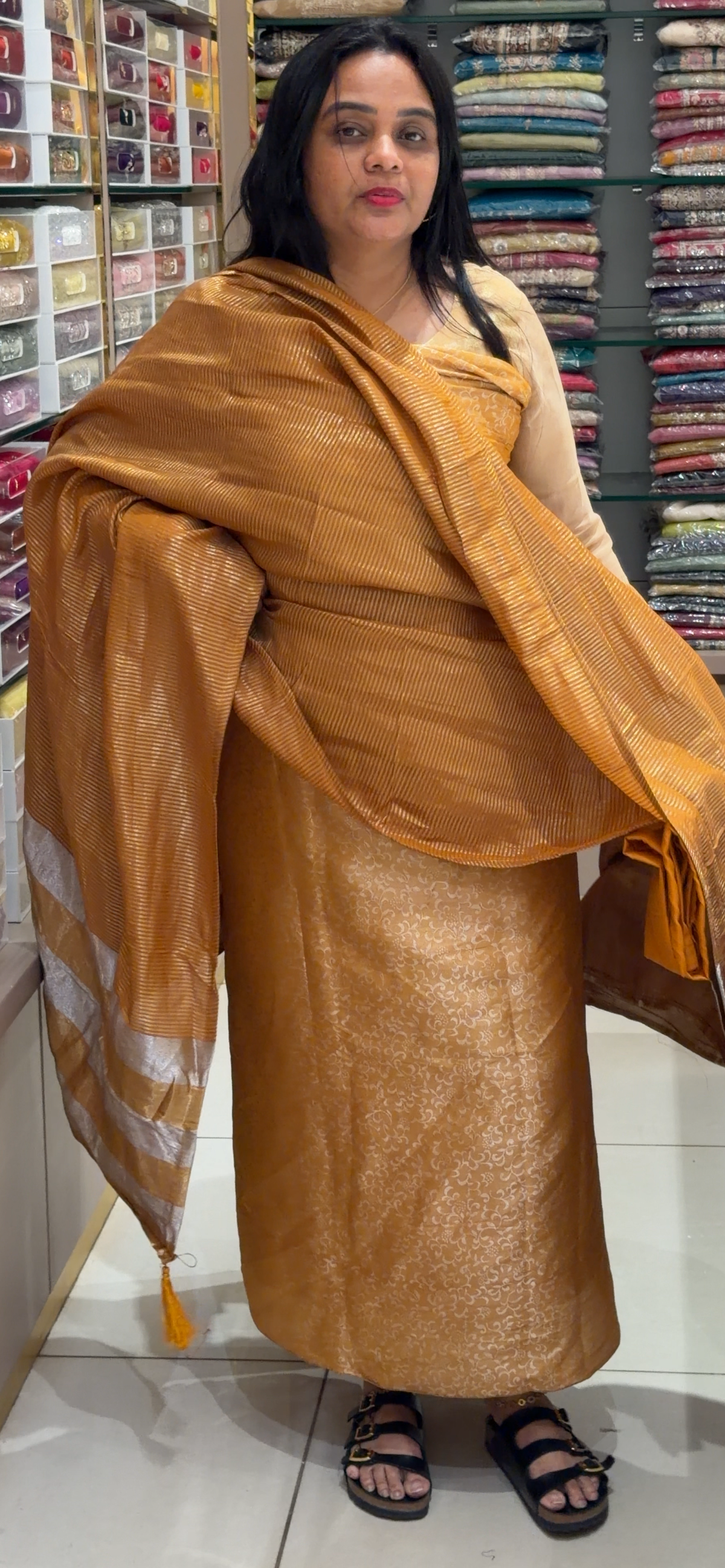 SEMI SILK UNSTITCHED SALWAR SUITS - IHA 35320