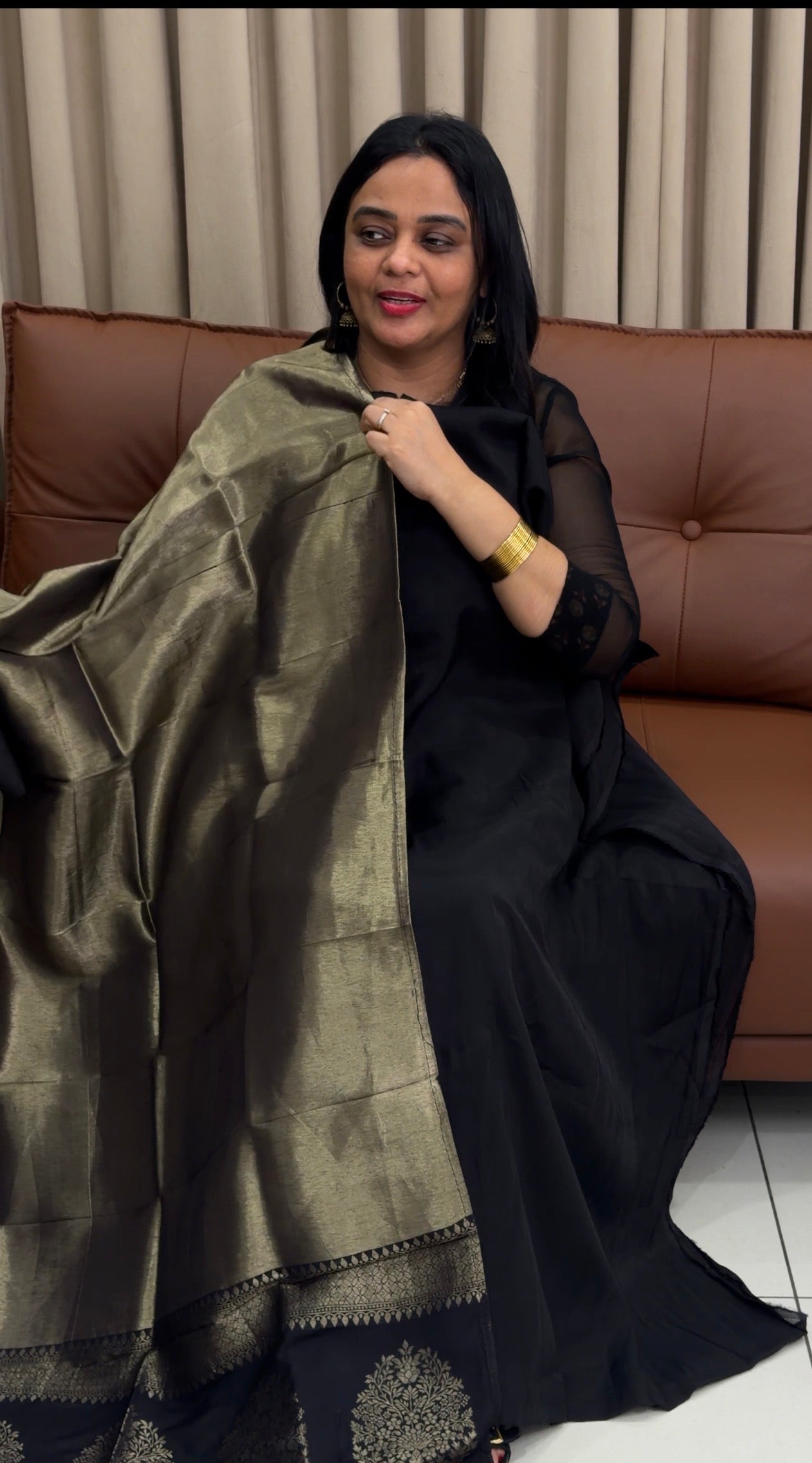 MALAI CHANDERI UNSTITCHED SALWAR SUIUTS - IHA 34104