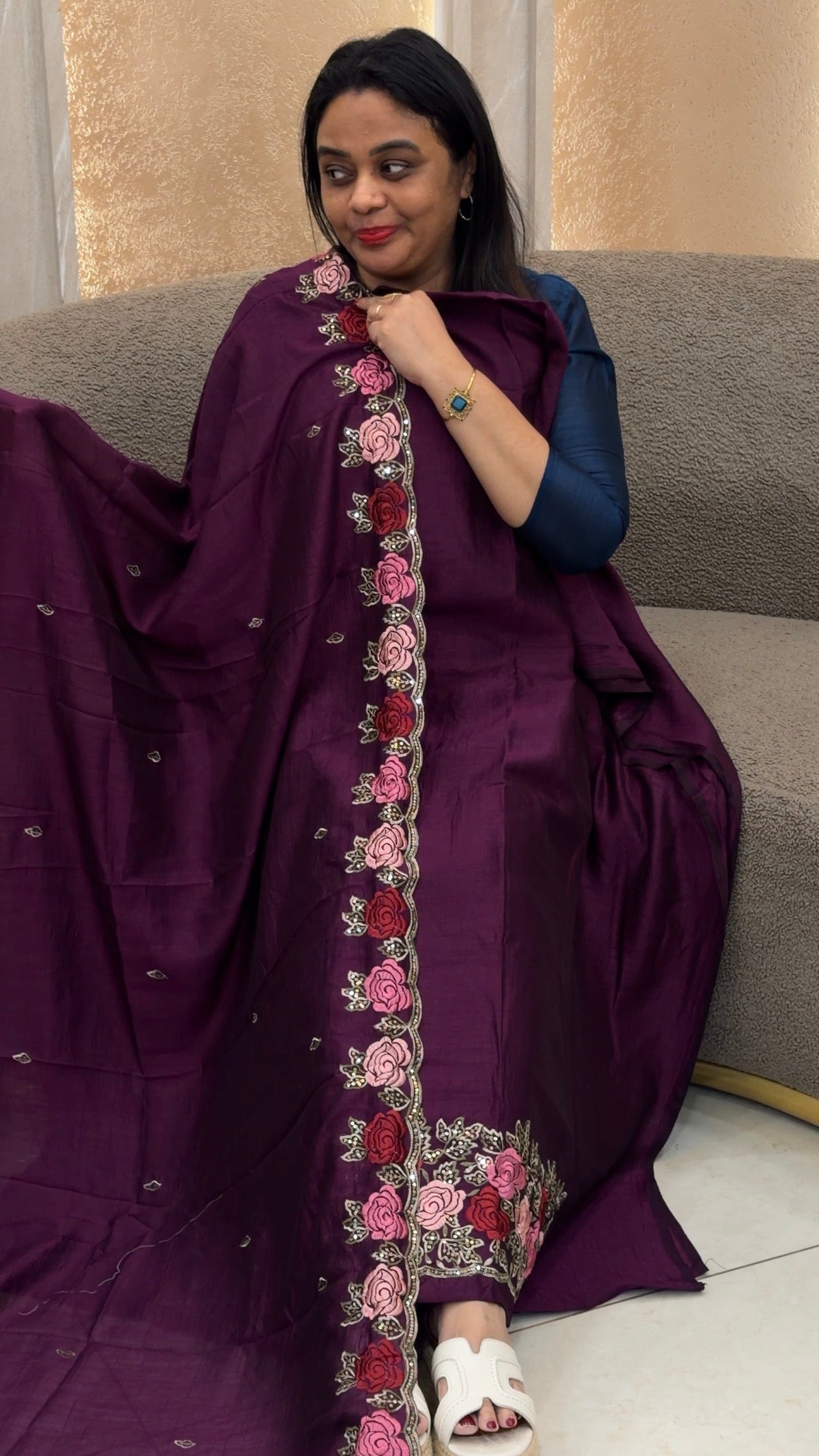 SEMI RAW SILK UNSTITCHED SALWAR SUITS - IHA 33366