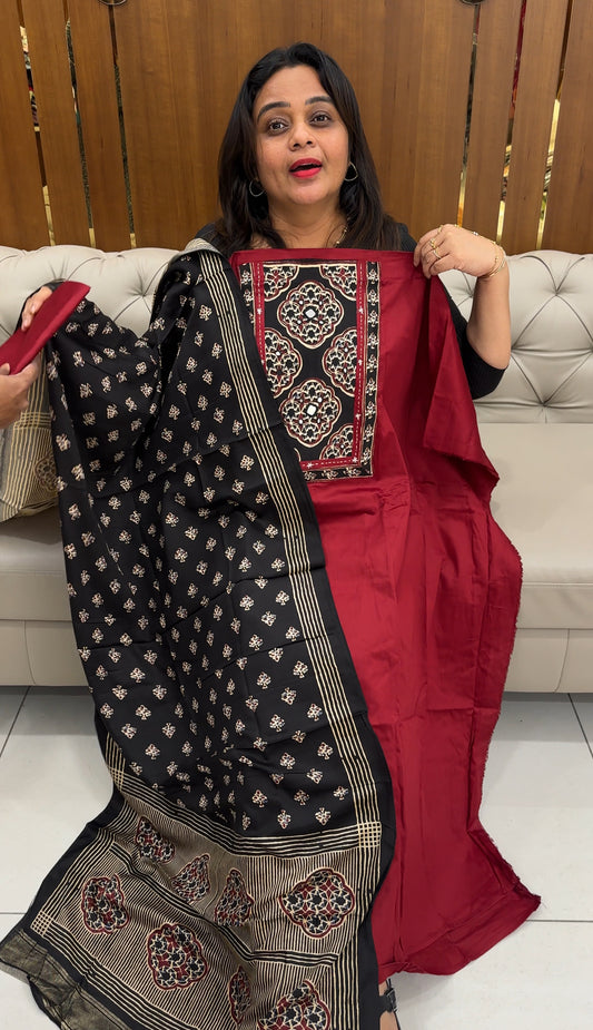 PRINTED UNSTITCHED SALWAR SUITS - IHA 26359