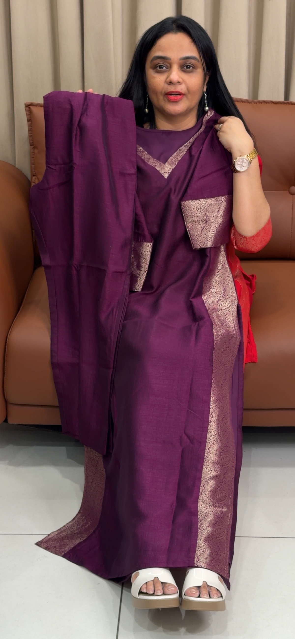 IHA'S IN-HOUSE SEMI SILK CO-ORDS SETS - IHA 35448