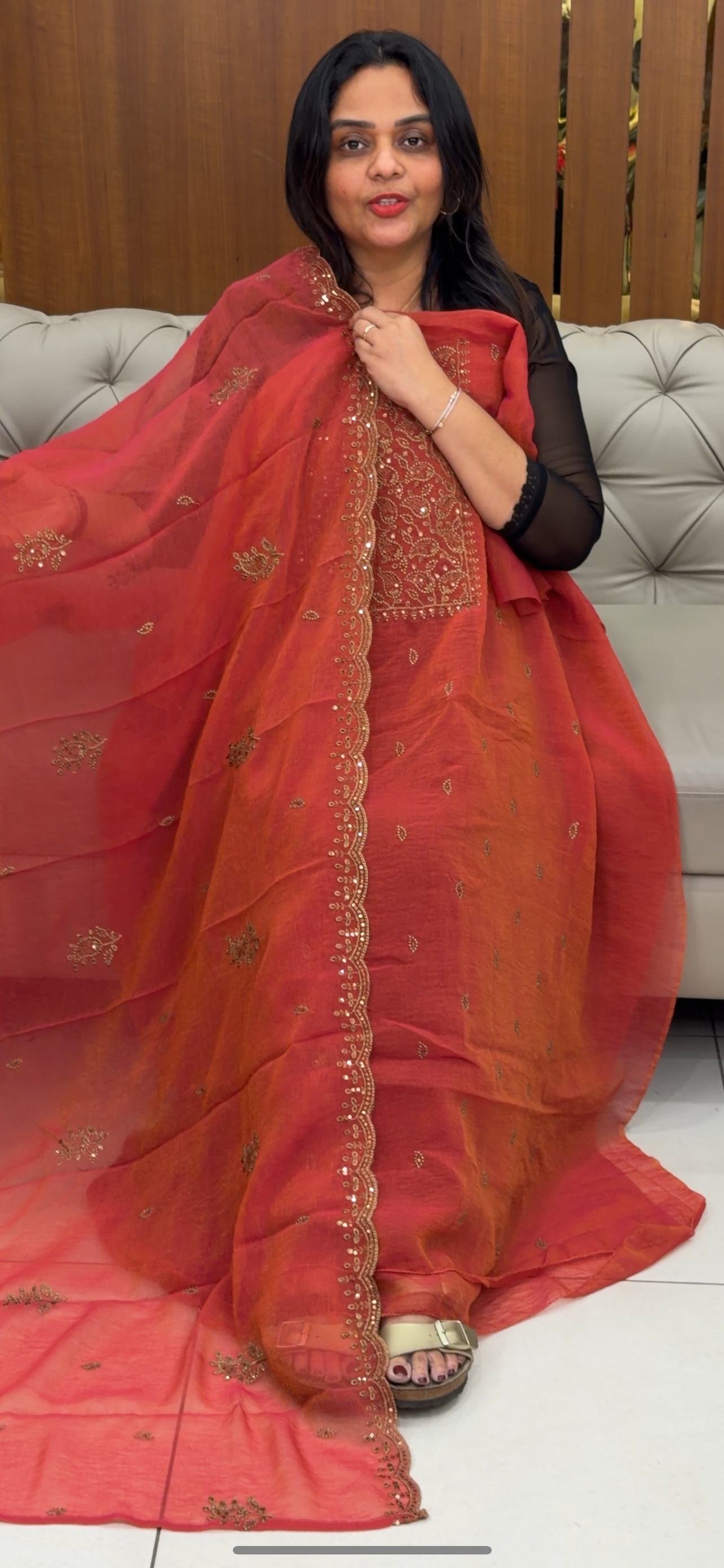 CRUSHED SILK UNSTITCHED SALWAR SUITS - IHA 33114