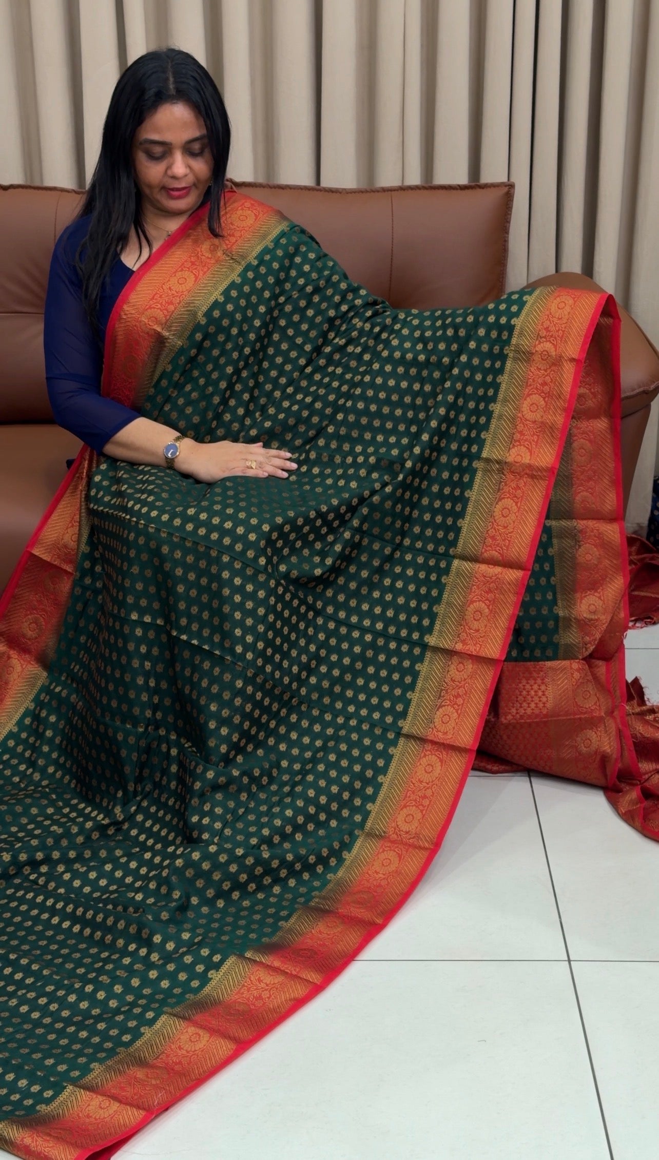 SEMI BANARASI SAREES - IHA 33629