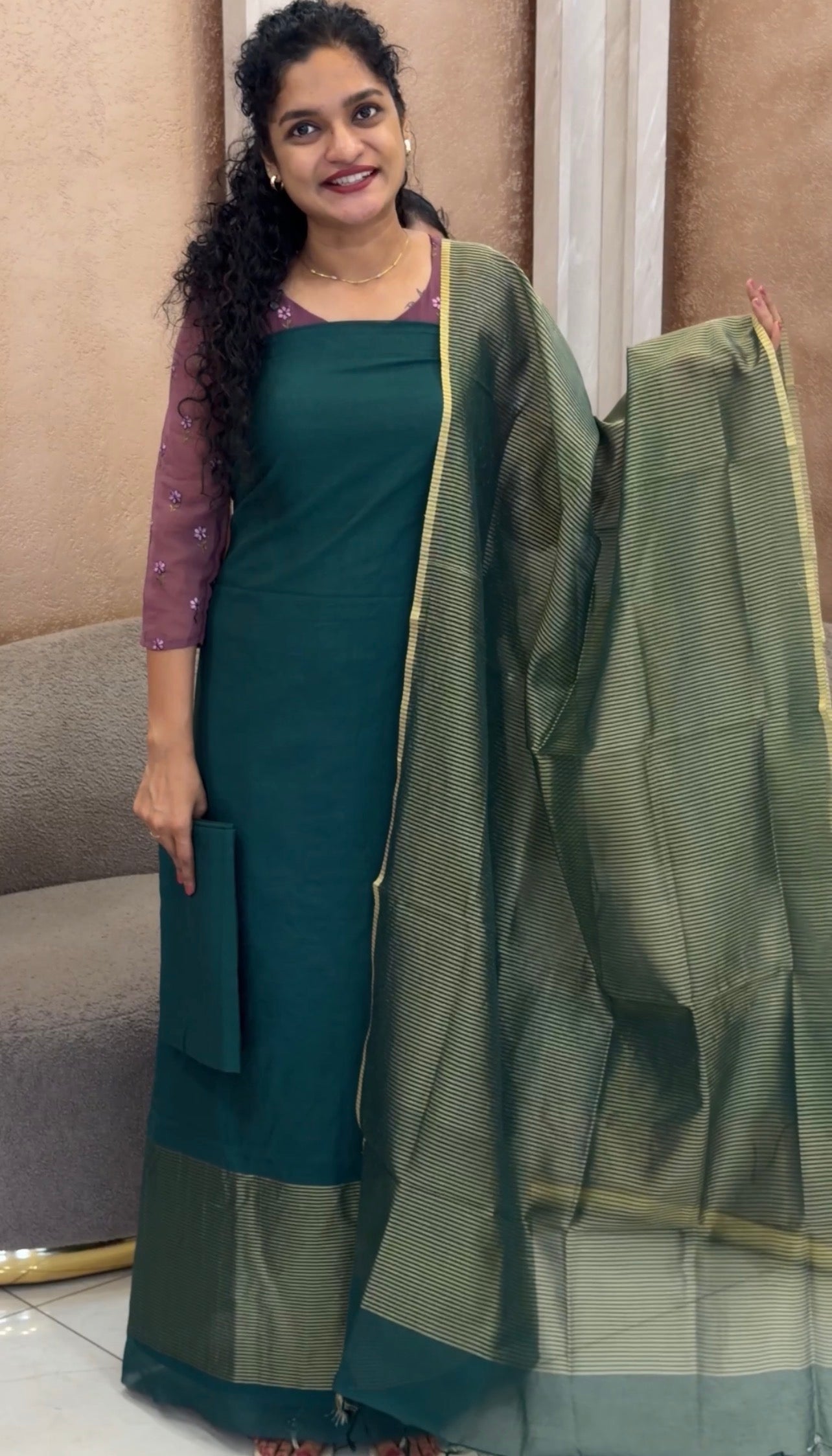 MUL CHANDERI UNSTITCHED SALWAR SUITS - IHA 33291