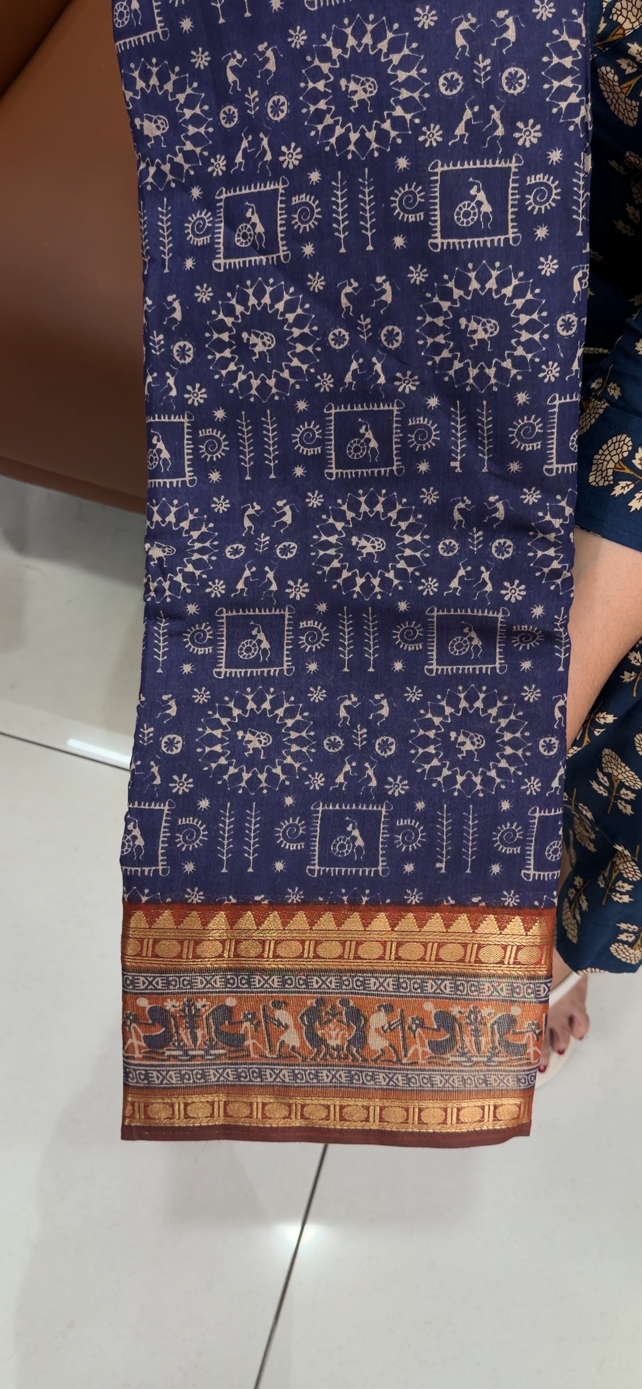 PRINTED MUL CHANDERI SAREES - IHA 33557