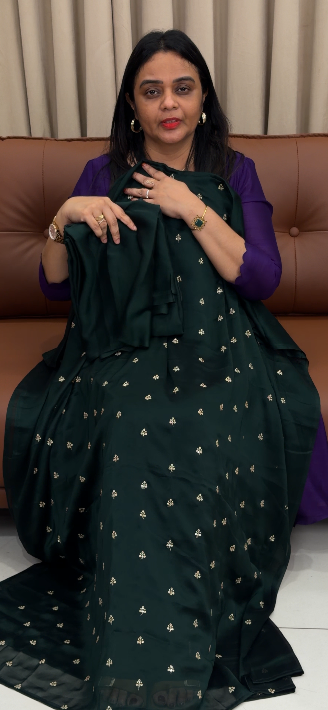 SILKY GEORGETTE UNSTITCHED SALWAR SUITS - IHA 33433