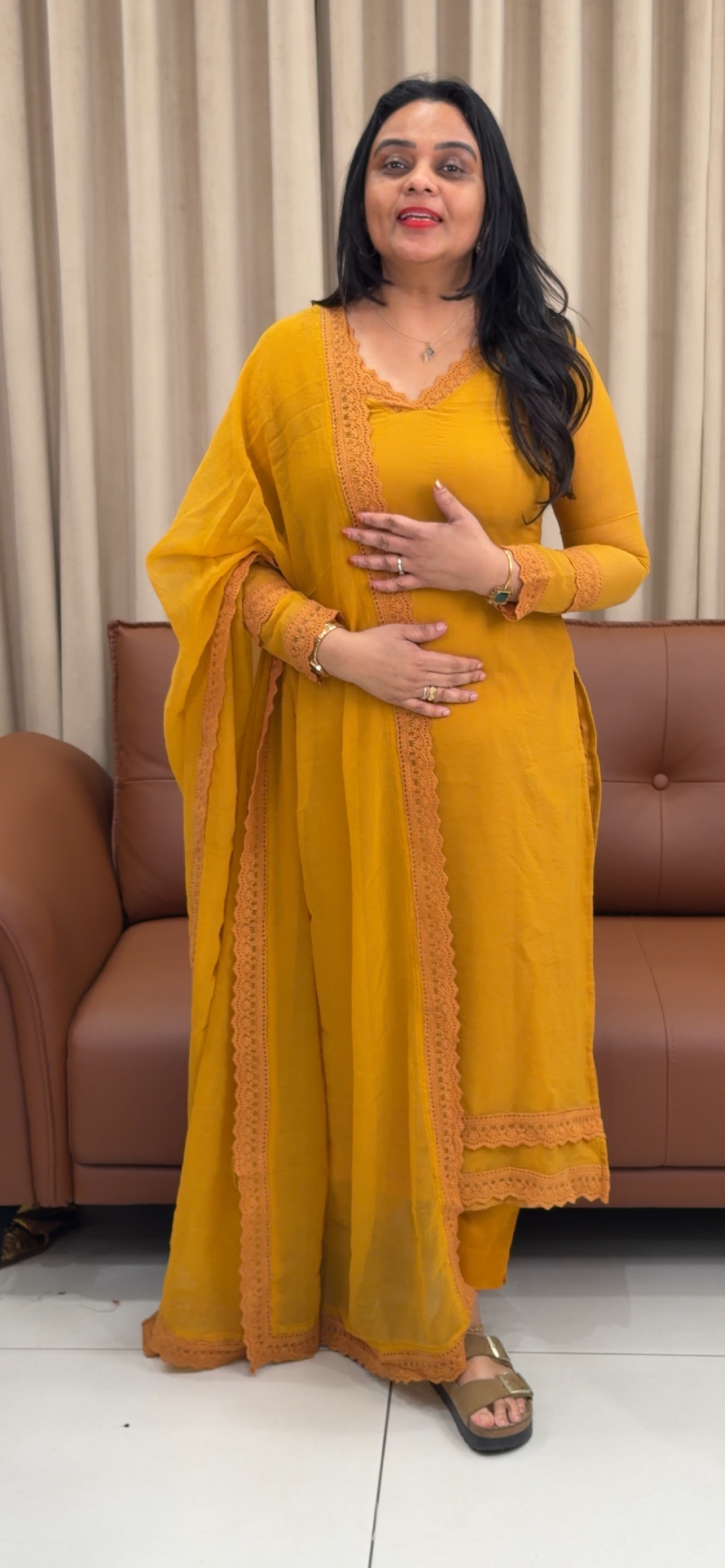 CRUSHED SILK UNSTITCHED SALWRA SUITS - IHA 33468