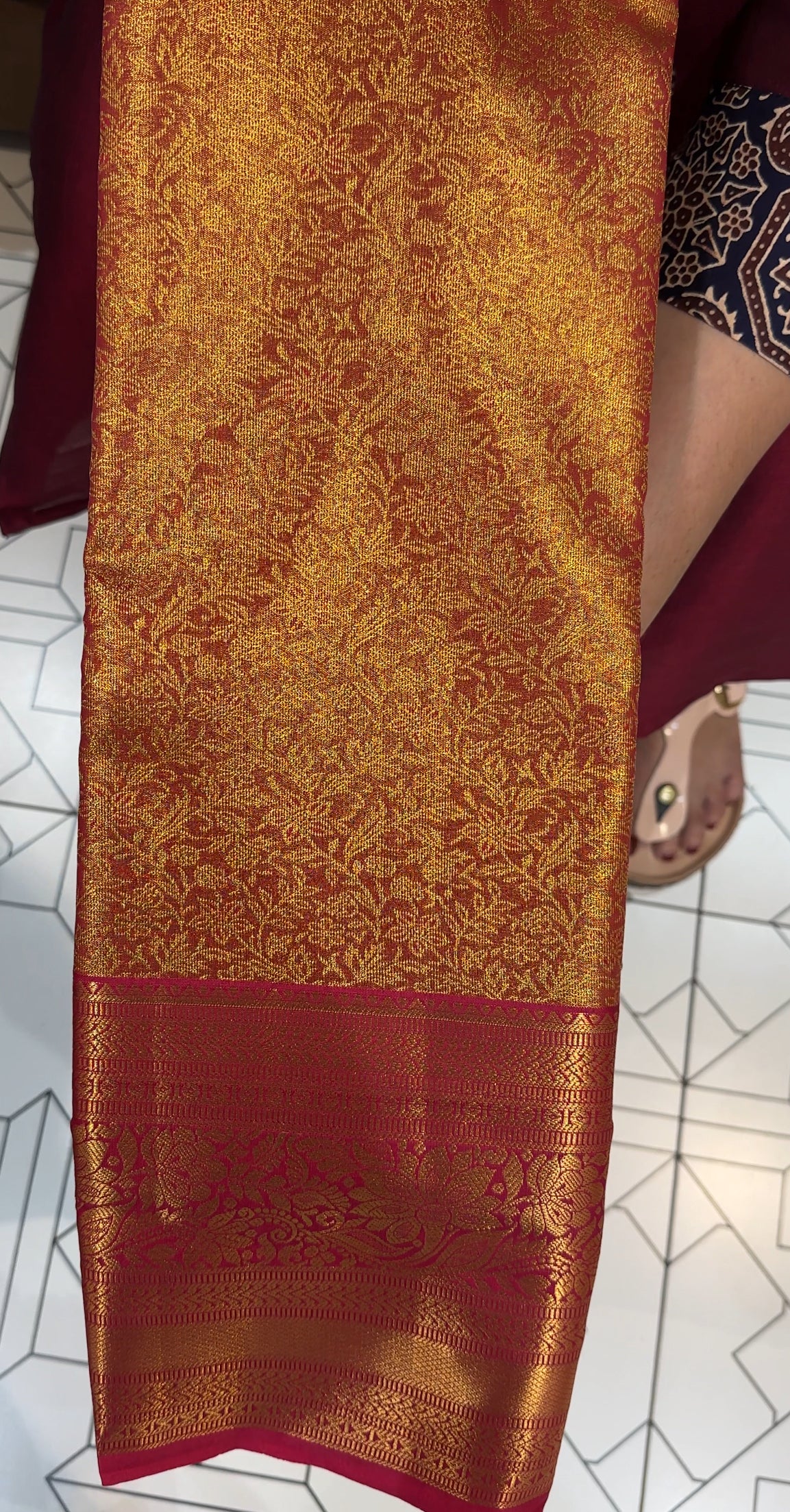 SEMI TISSUE KANCHIPURAM SAREES - IHA 27858