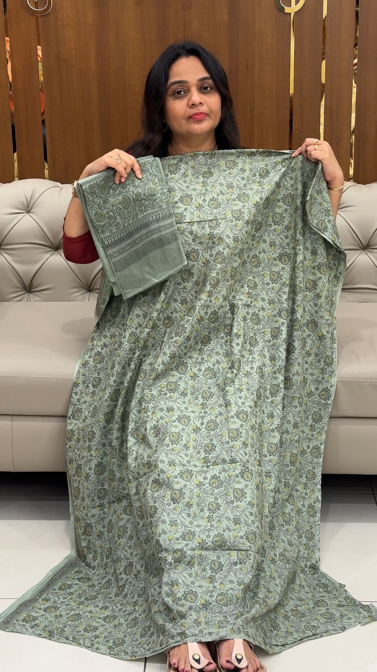 COTTON PRINTED UNSTITCHED SALWAR SUITS - IHA 29174