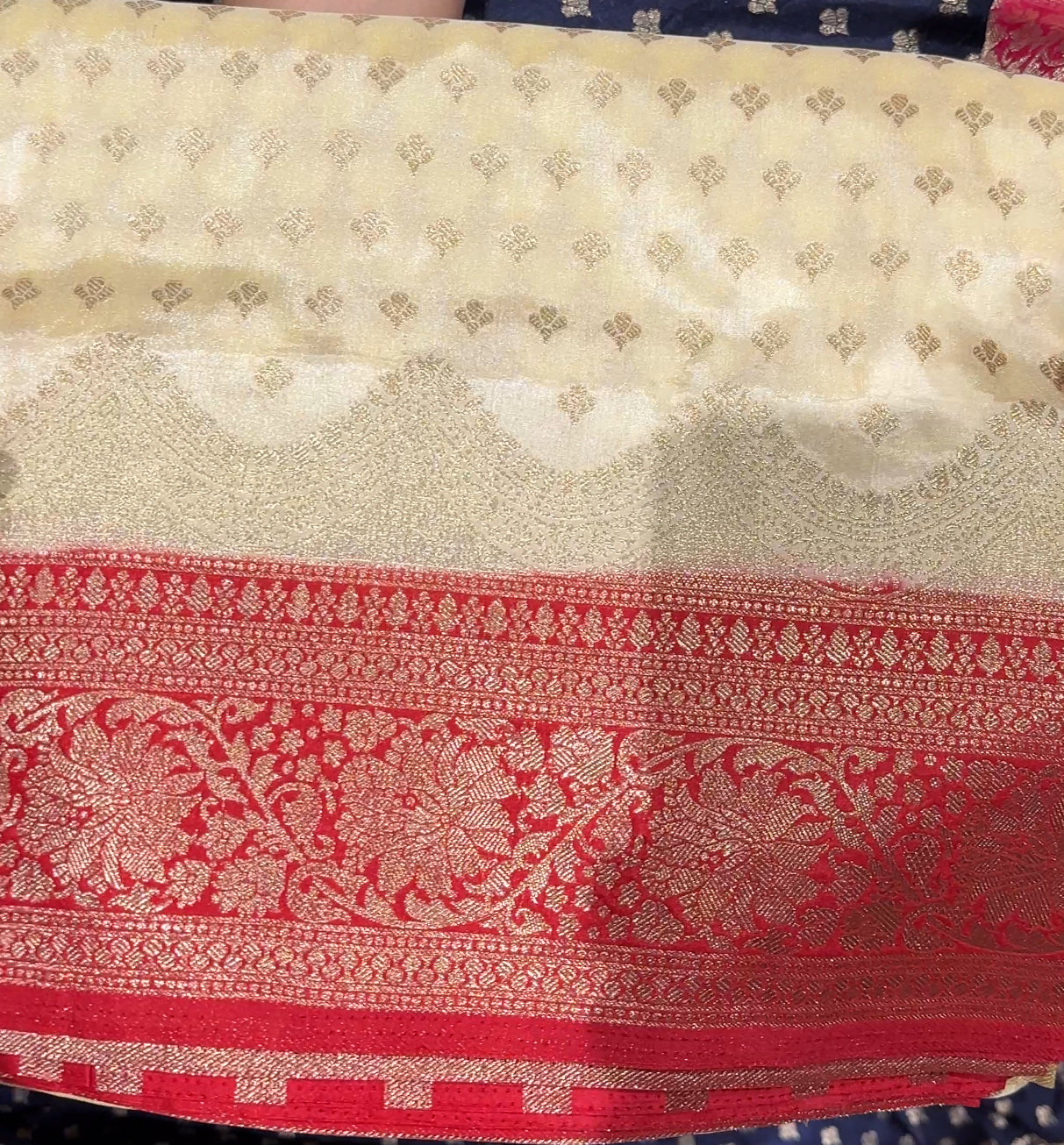 SEMI BANARASI SAREES - IHA 19652