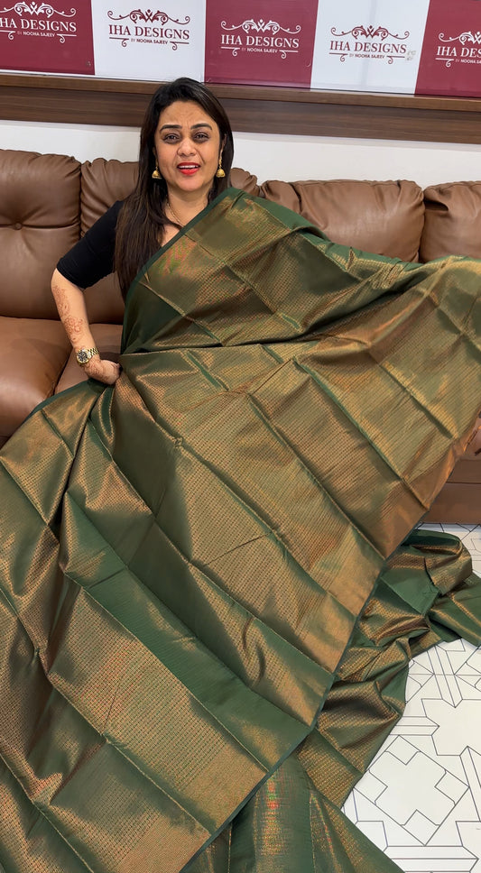 SEMI BROCADE SAREES - IHA 23730