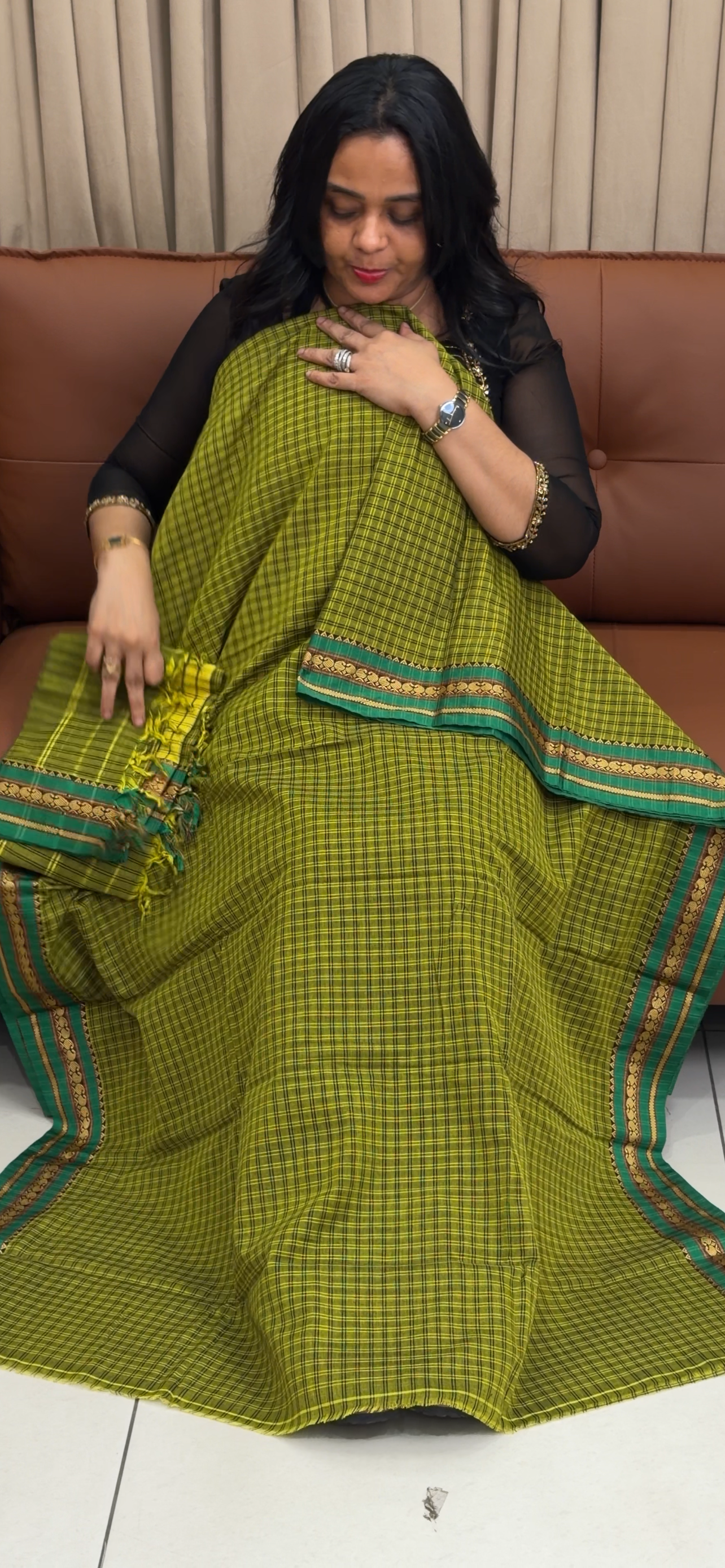HANDLOOM COTTON UNSTITCHED SALWAR SUITS - IHA 35042