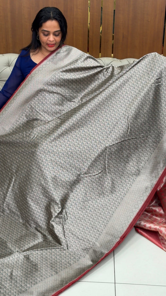 SEMI BANARASI SAREES - IHA 31130