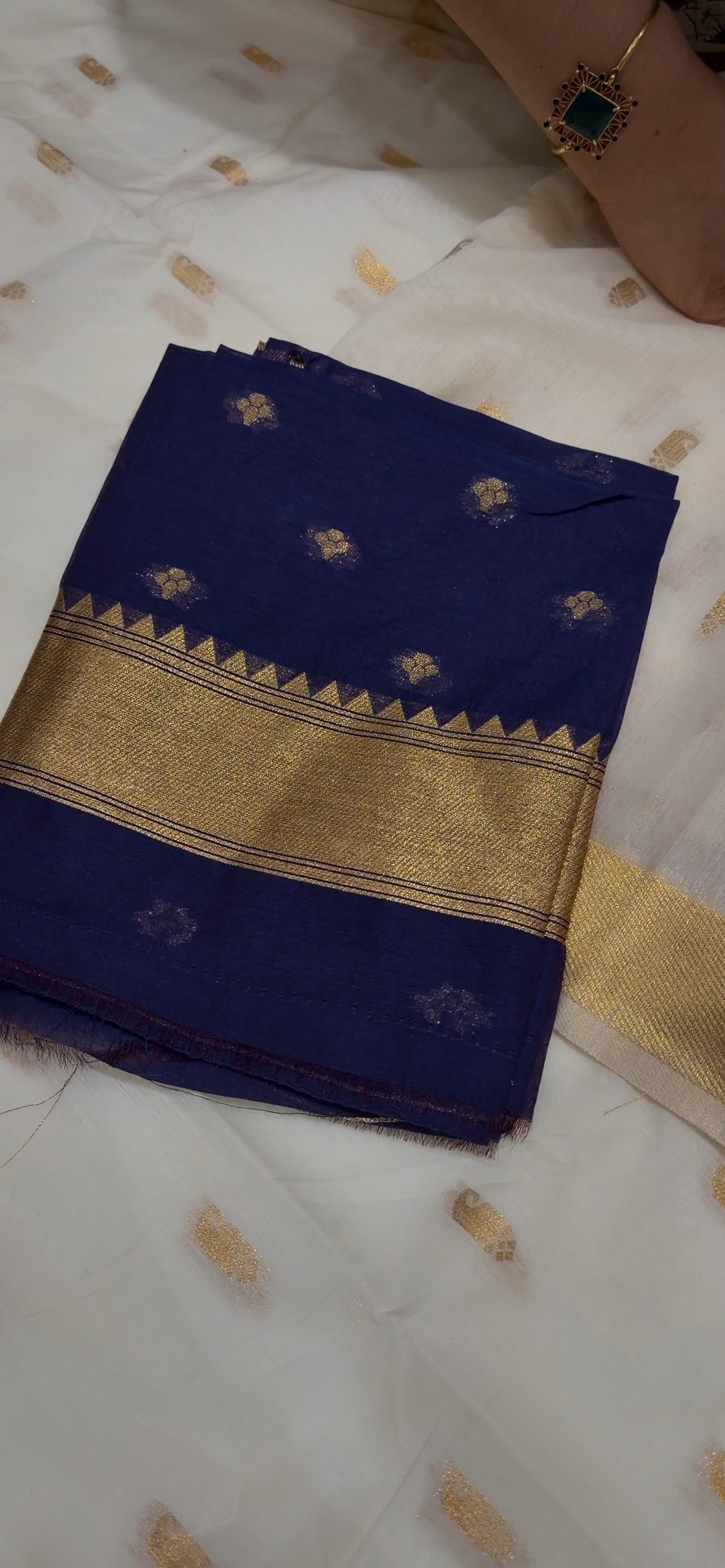MUL CHANDERI SAREES - IHA 34113