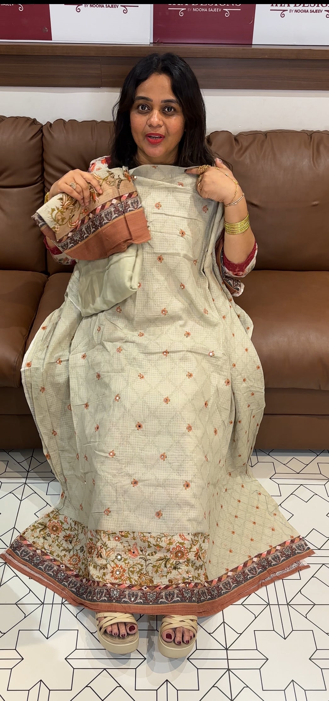 PRINTED COTTON UNSTITCHED SALWAR SUITS - IHA 26153