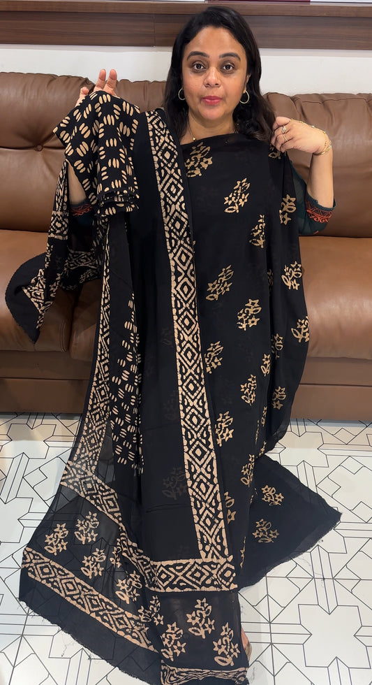BATIK PRINTED UNSTITCHED SALWAR SUITS - IHA 26226