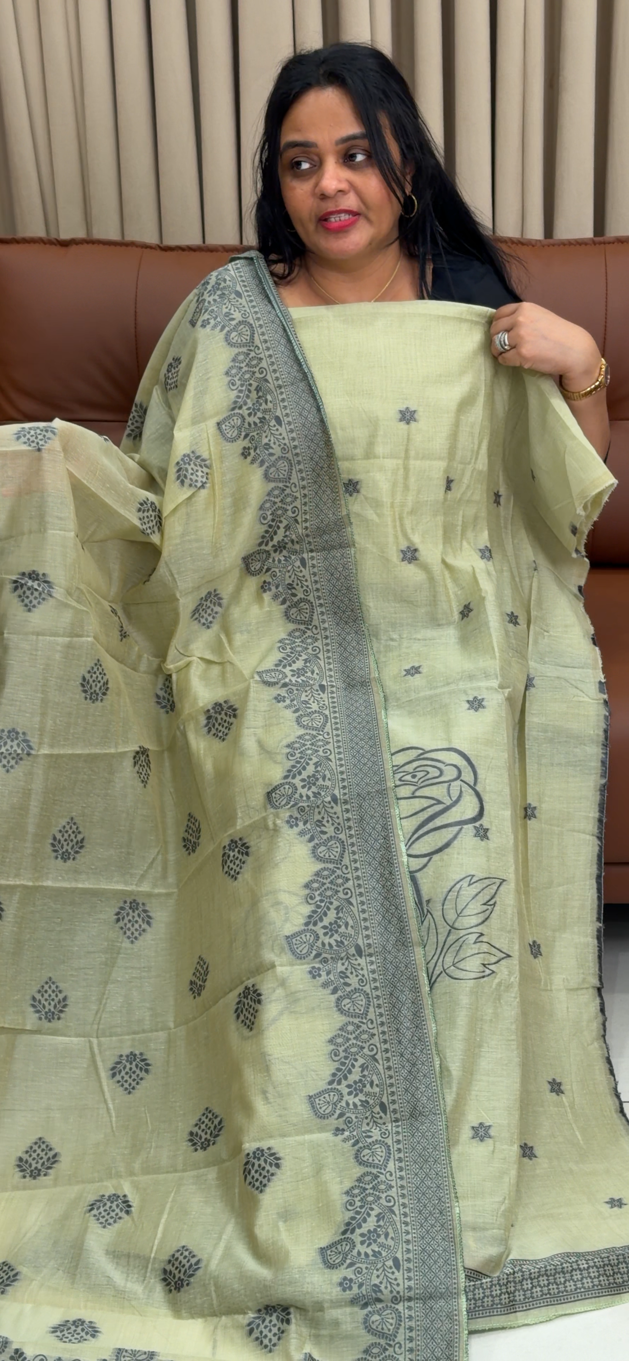 JAMDANI UNSTITCHED SALWAR SUITS - IHA 34595