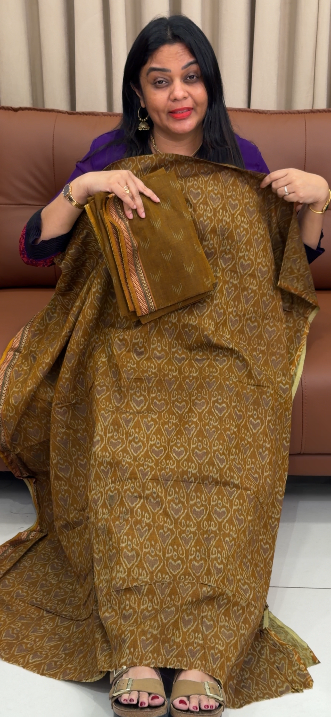 HANDLOOM COTTON UNSTITCHED SALWAR SUITS - IHA 33683
