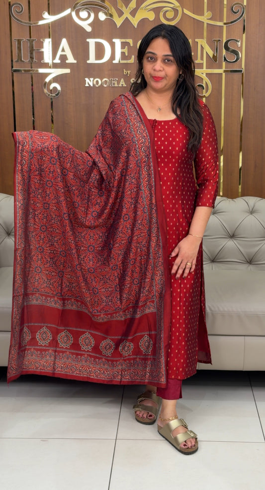 FORWARD SEMI RAW SILK UNSTITCHED SALWAR SUITS  - IHA 32256