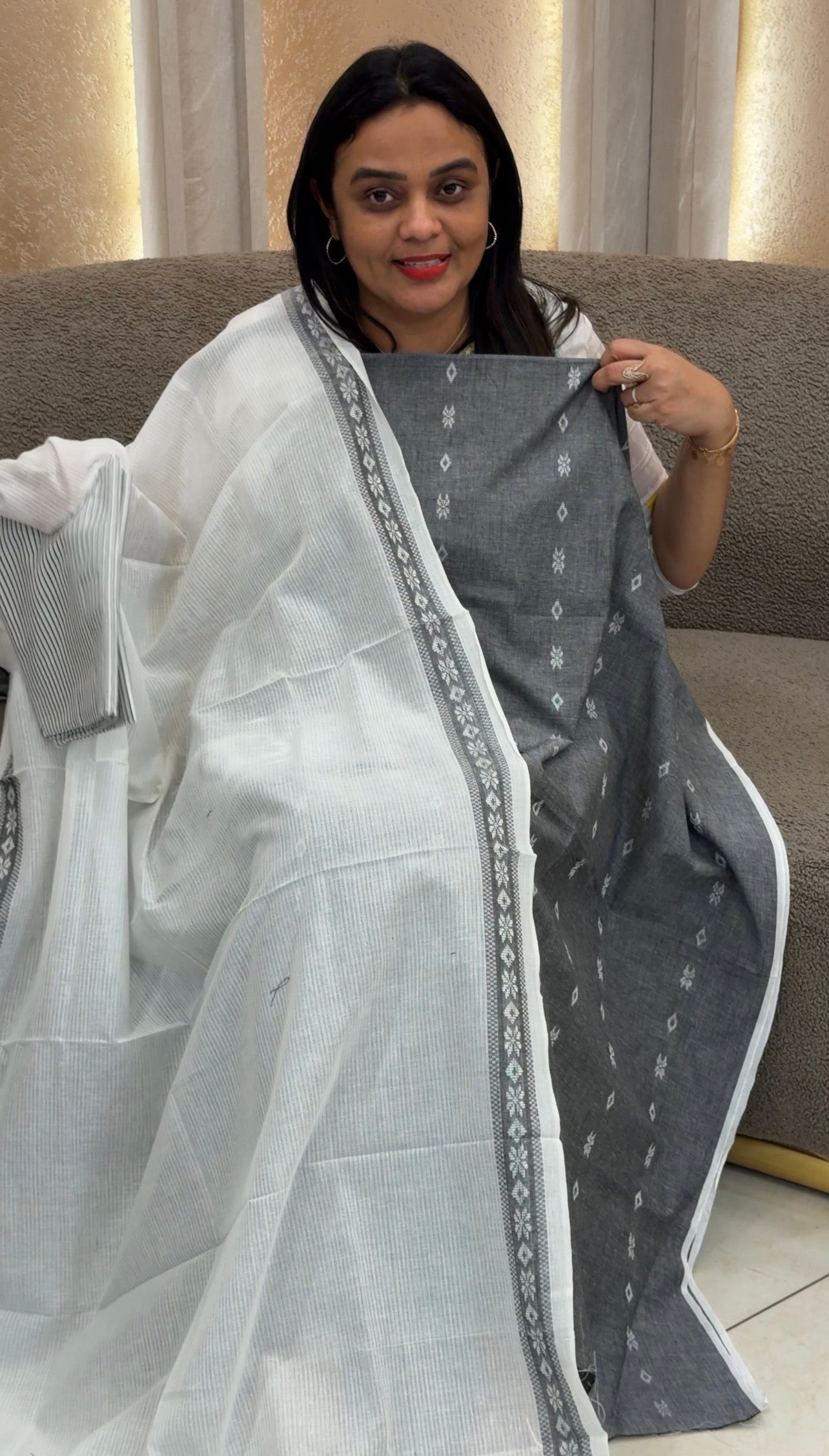 HANDLOOM COTTON UNSTITCHED SALWAR SUITS - IHA 32899