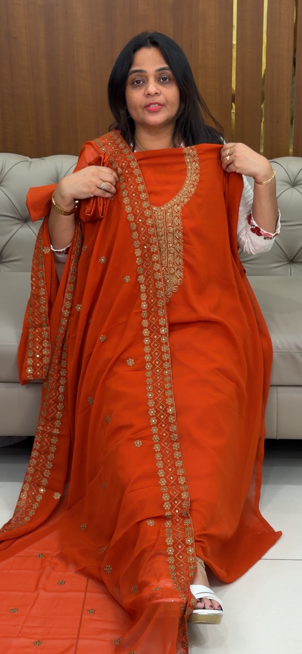 FAUX GEORGETTE UNSTITCHED SALWAR SUITS - IHA 29337