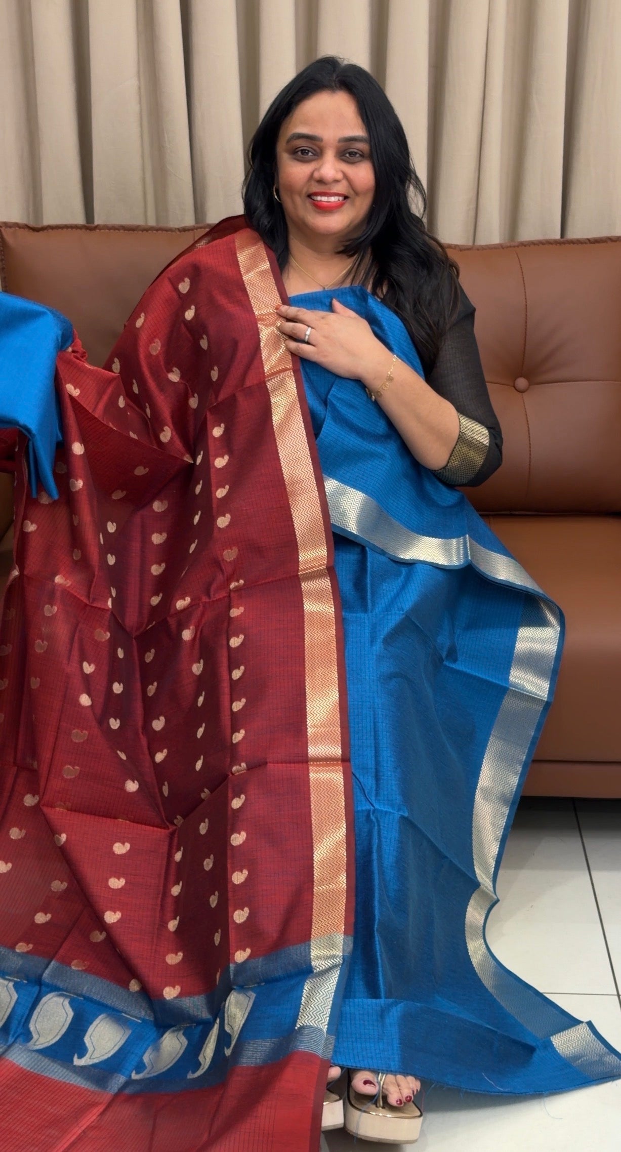 FORWARD MUL CHANDERI UNSTITCHED SALWAR SUITS - IHA 33340