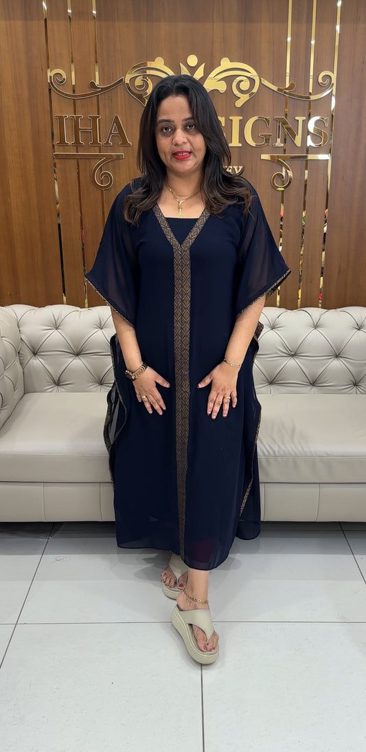 IHA'S IN-HOUSE GEORGETTE KAFTAN TOPS - IHA 25208