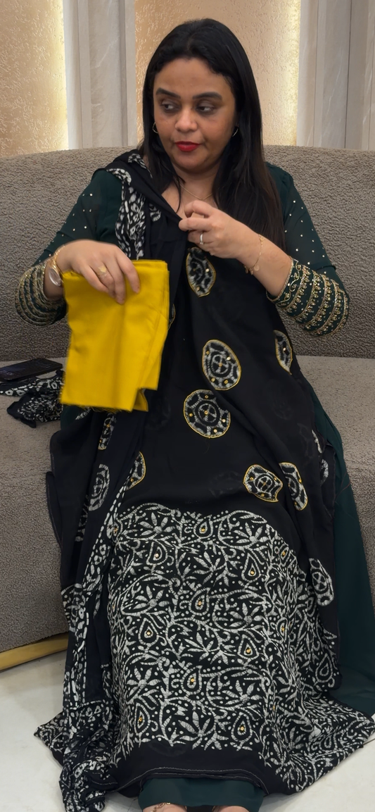 VISCOSE GEORGETTE UNSTITCHED SALWAR SUITS - IHA 33243